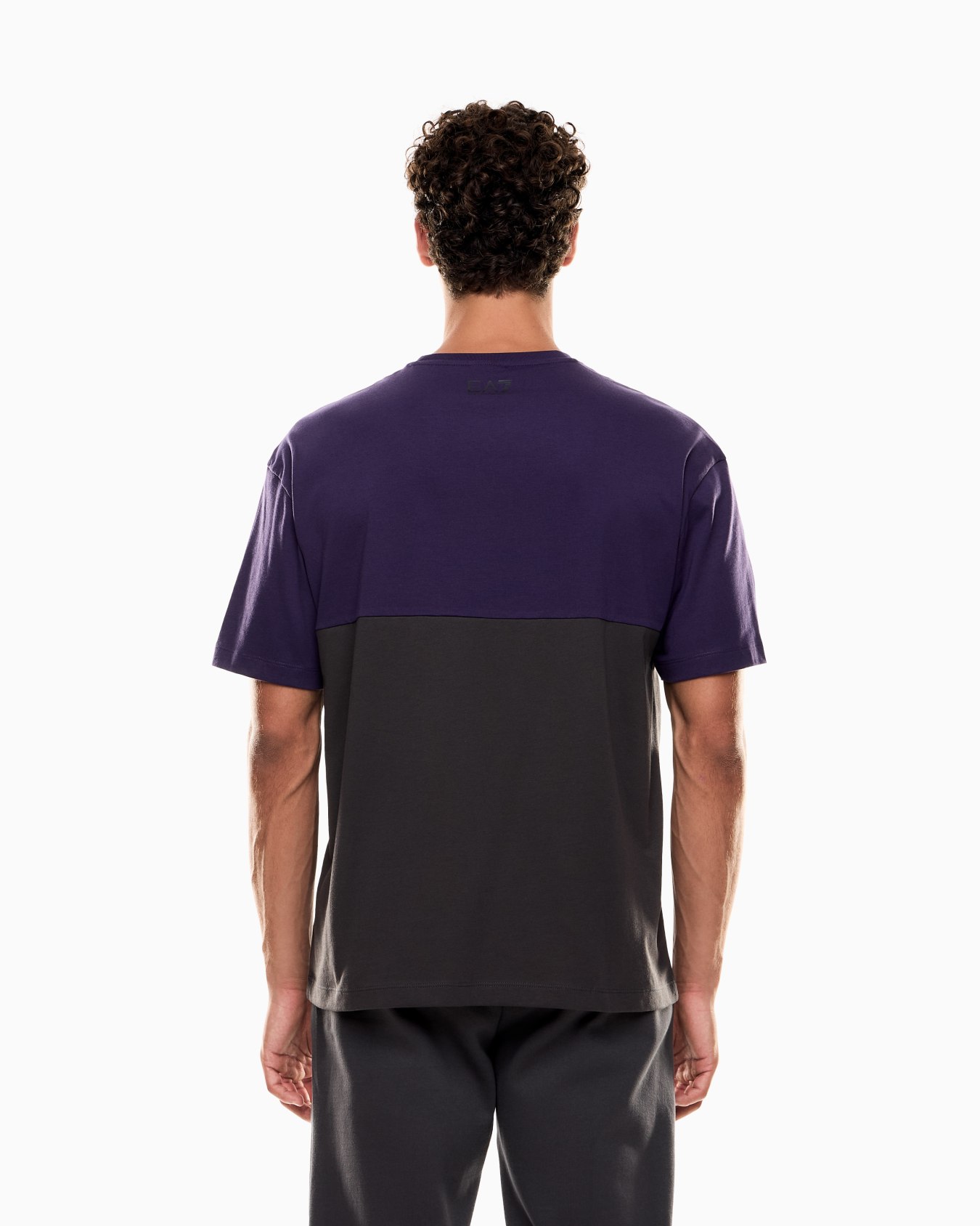Athletic Colour Block cotton-blend crew-neck T-shirt Slide 2