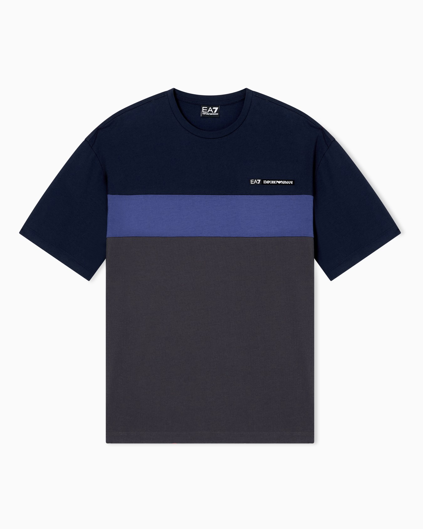 Athletic Colour Block cotton-blend crew-neck T-shirt Slide 0