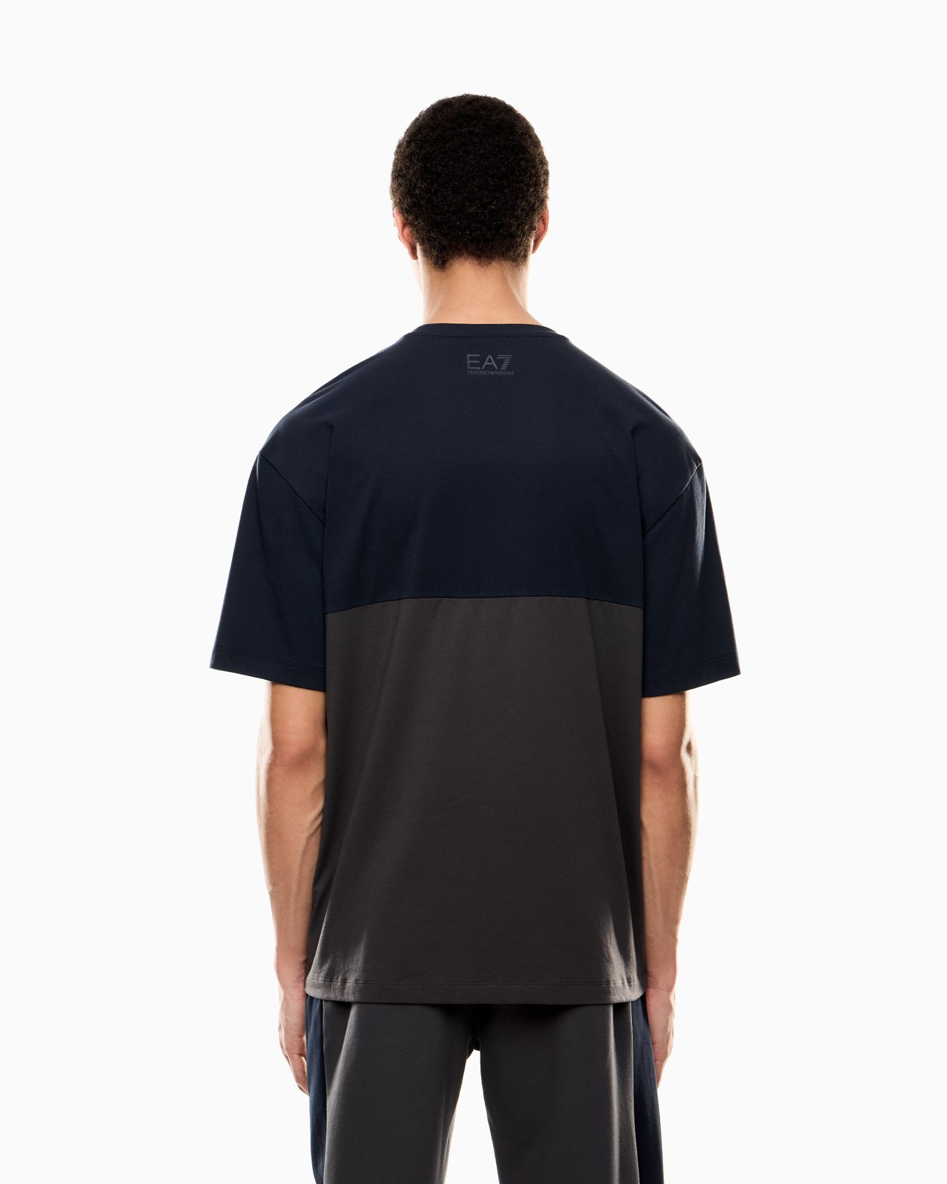 Athletic Colour Block cotton-blend crew-neck T-shirt Slide 2
