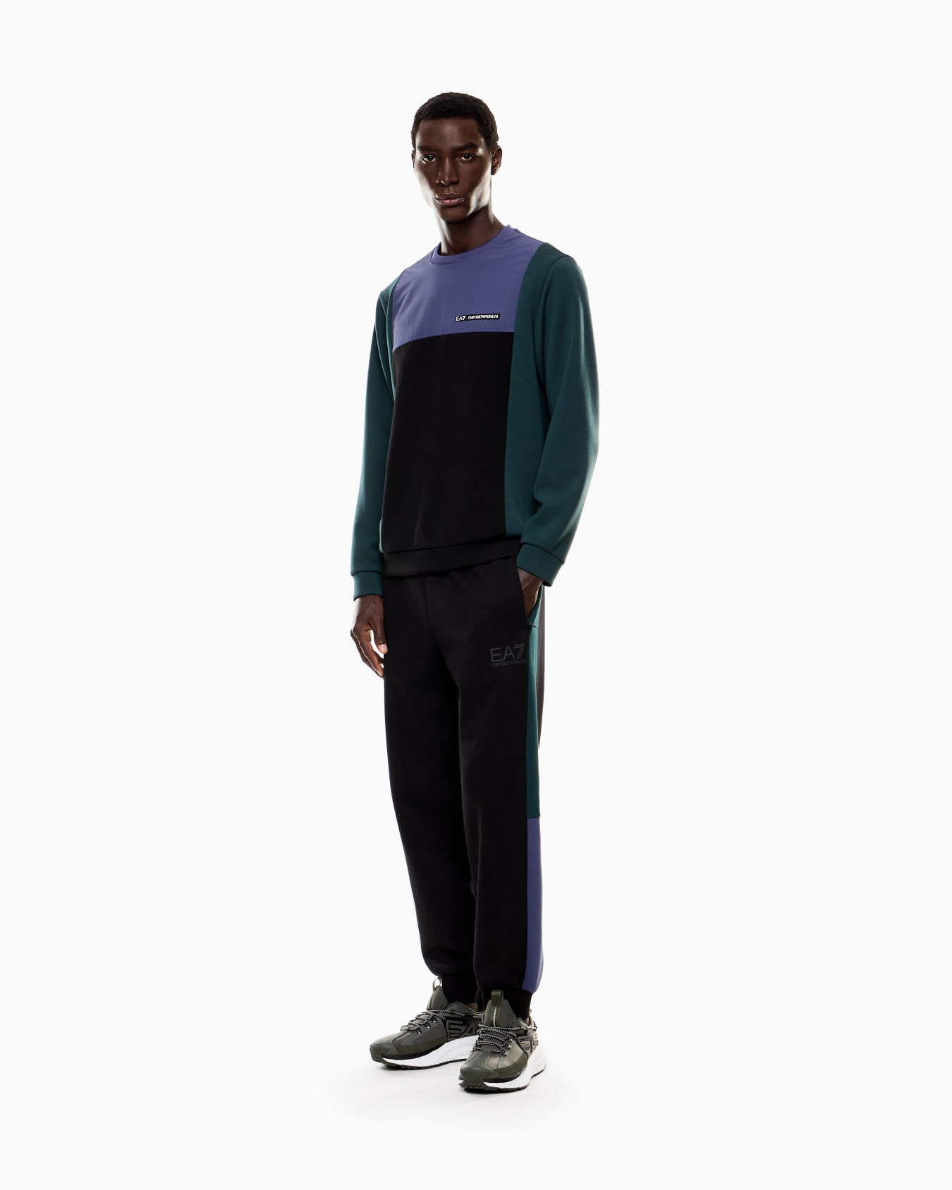 ASV Athletic Colour Block joggers in an organic cotton blend Slide 1
