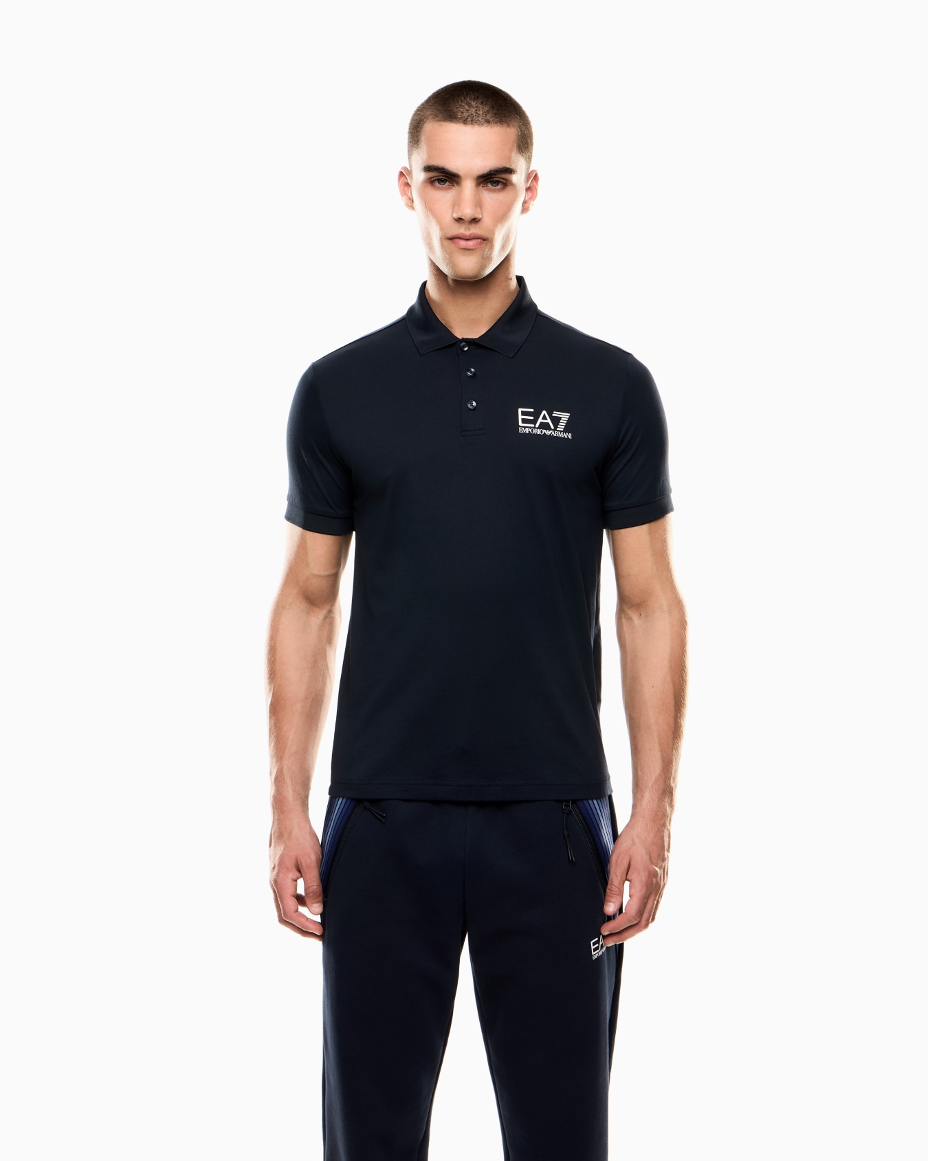 7 Lines cotton-blend jersey polo shirt  Slide 3