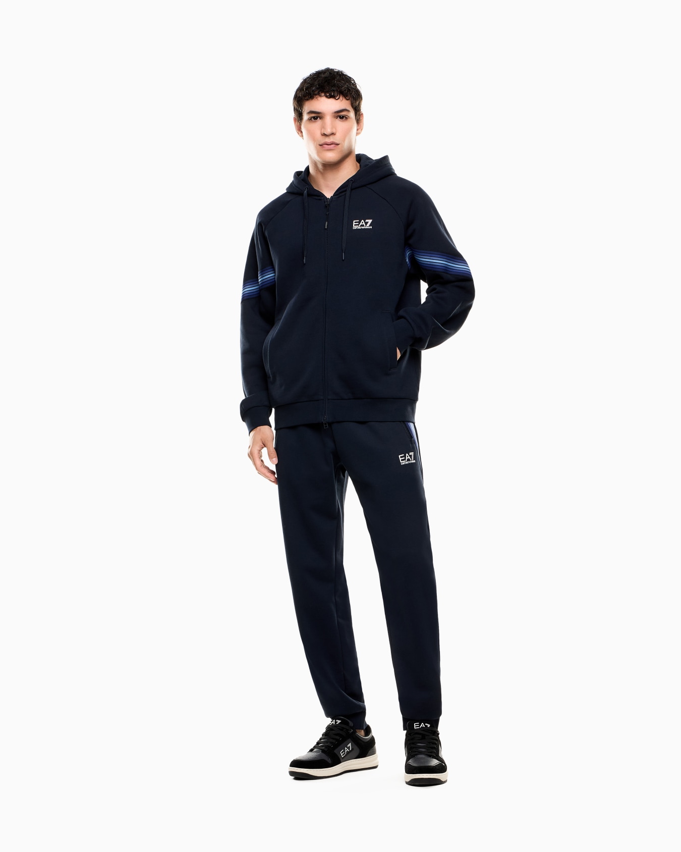 ASV 7 Lines cotton-blend hooded sweatshirt Slide 1