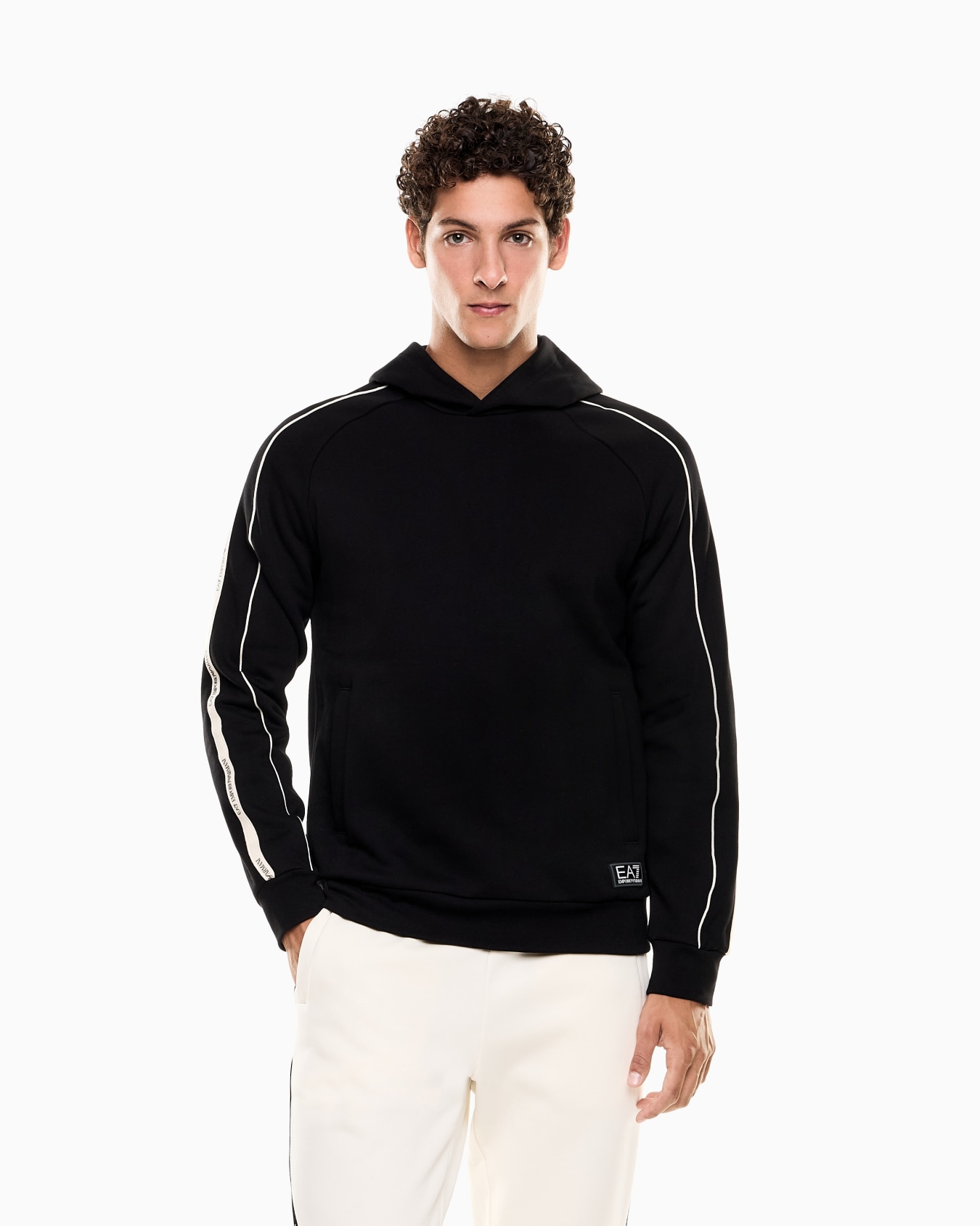 Sudadera con capucha Logo Series en mezcla de algodón Diapositiva 3