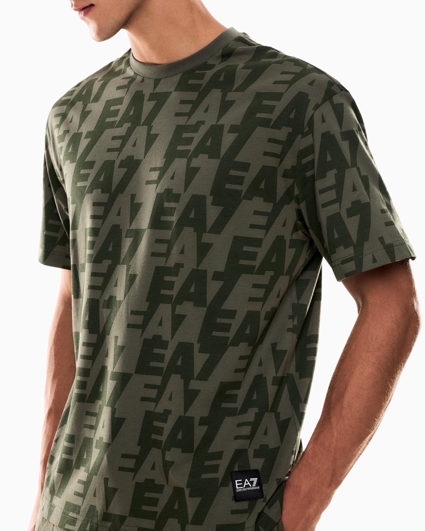 Camiseta de cuello redondo Logo Series en algodón orgánico ASV Diapositiva 4