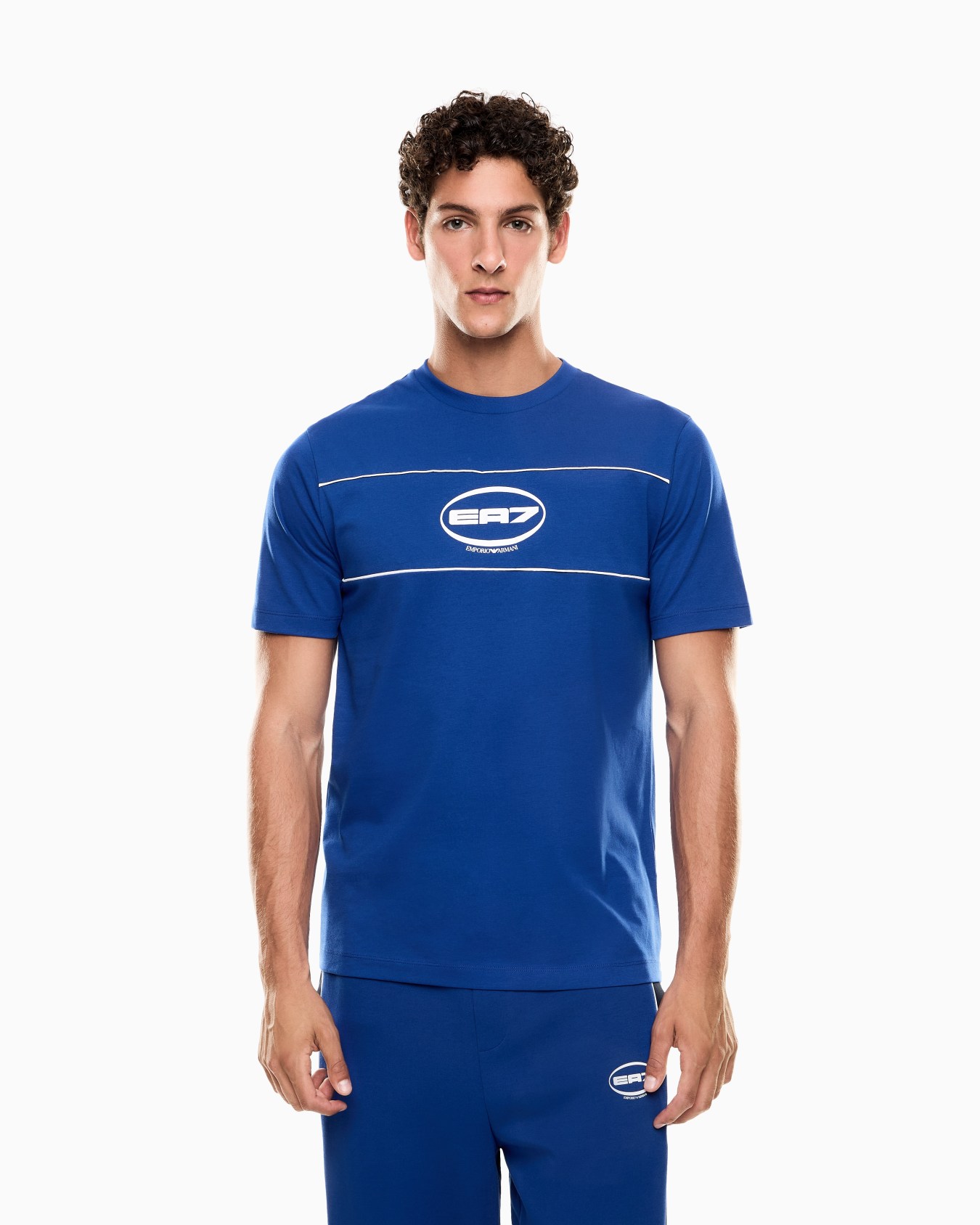 T-shirt girocollo Logo Series in jersey di misto cotone Slide 3