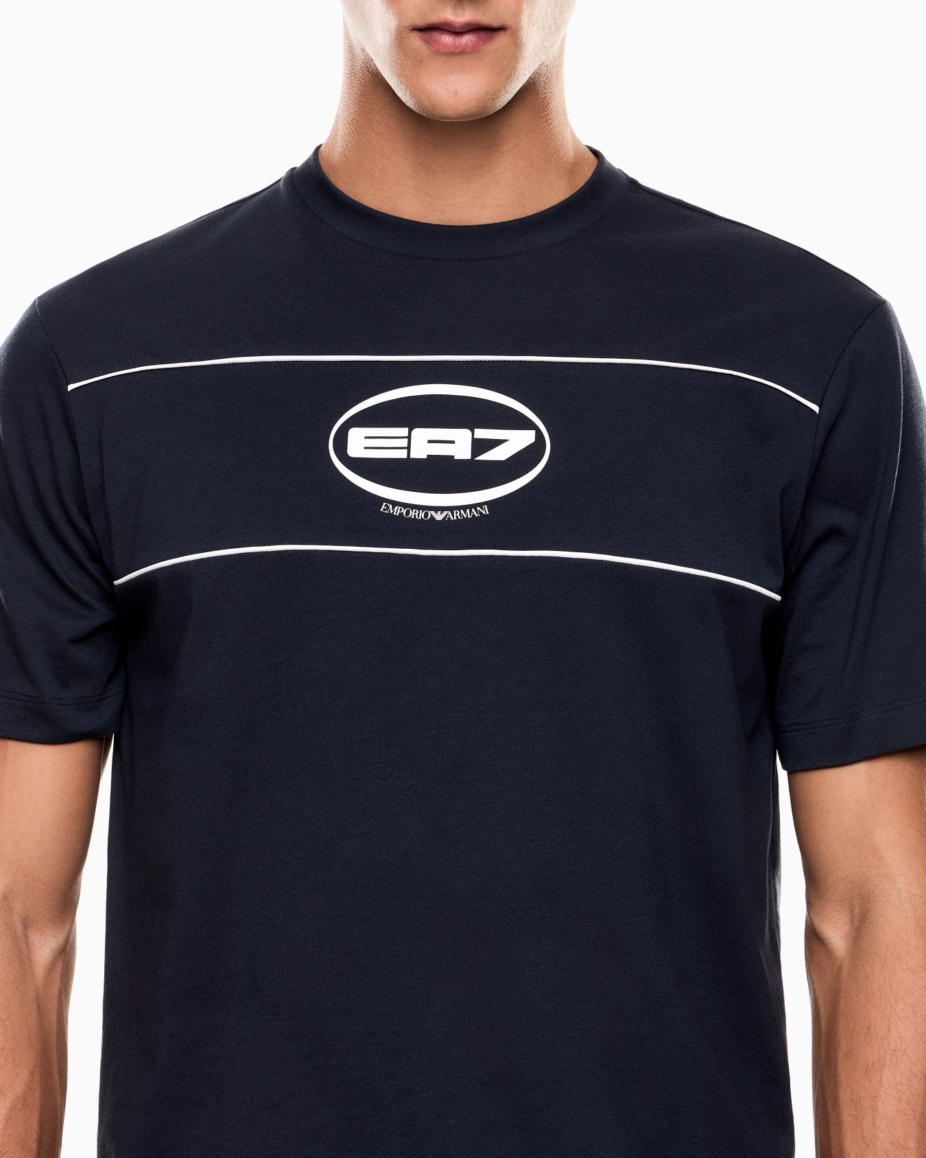 T-shirt girocollo Logo Series in jersey di misto cotone Slide 4
