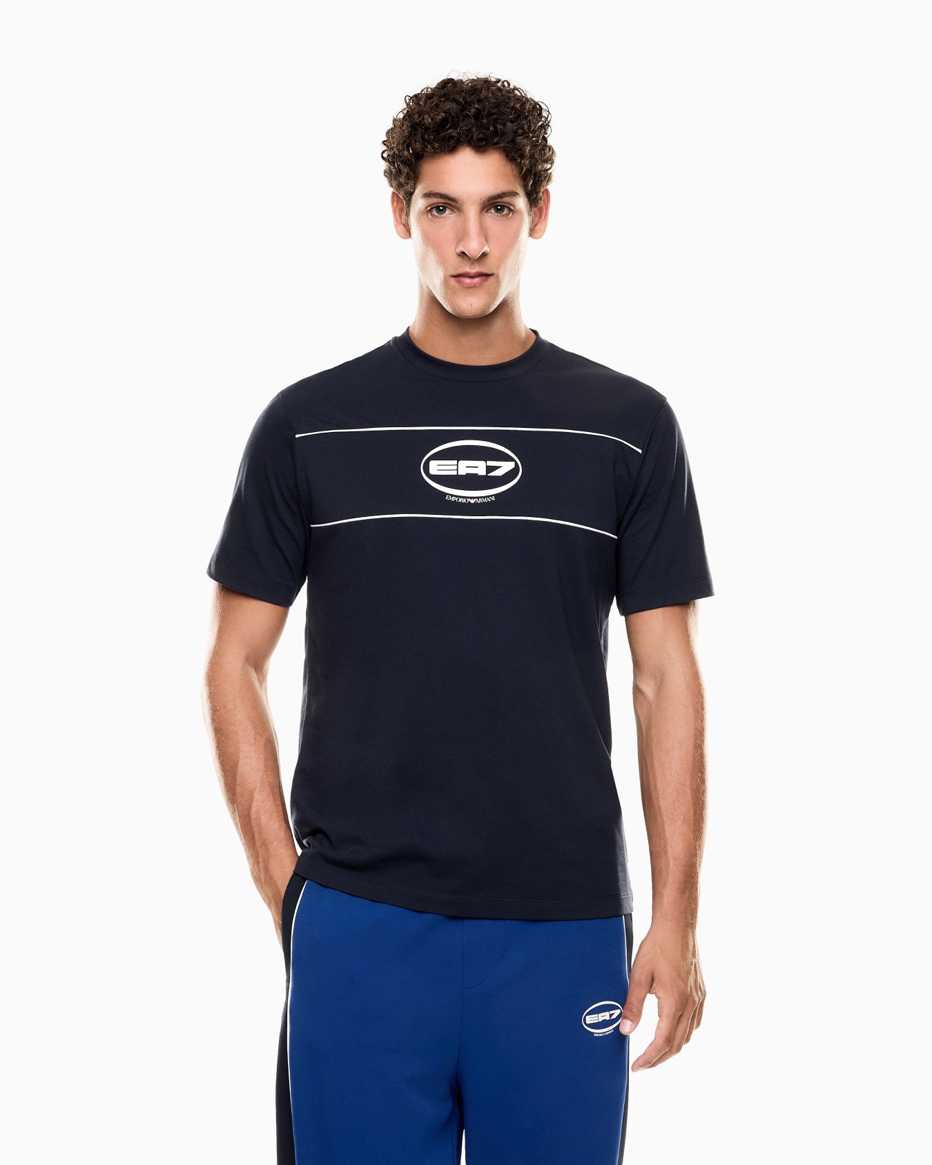 T-shirt girocollo Logo Series in jersey di misto cotone Slide 3