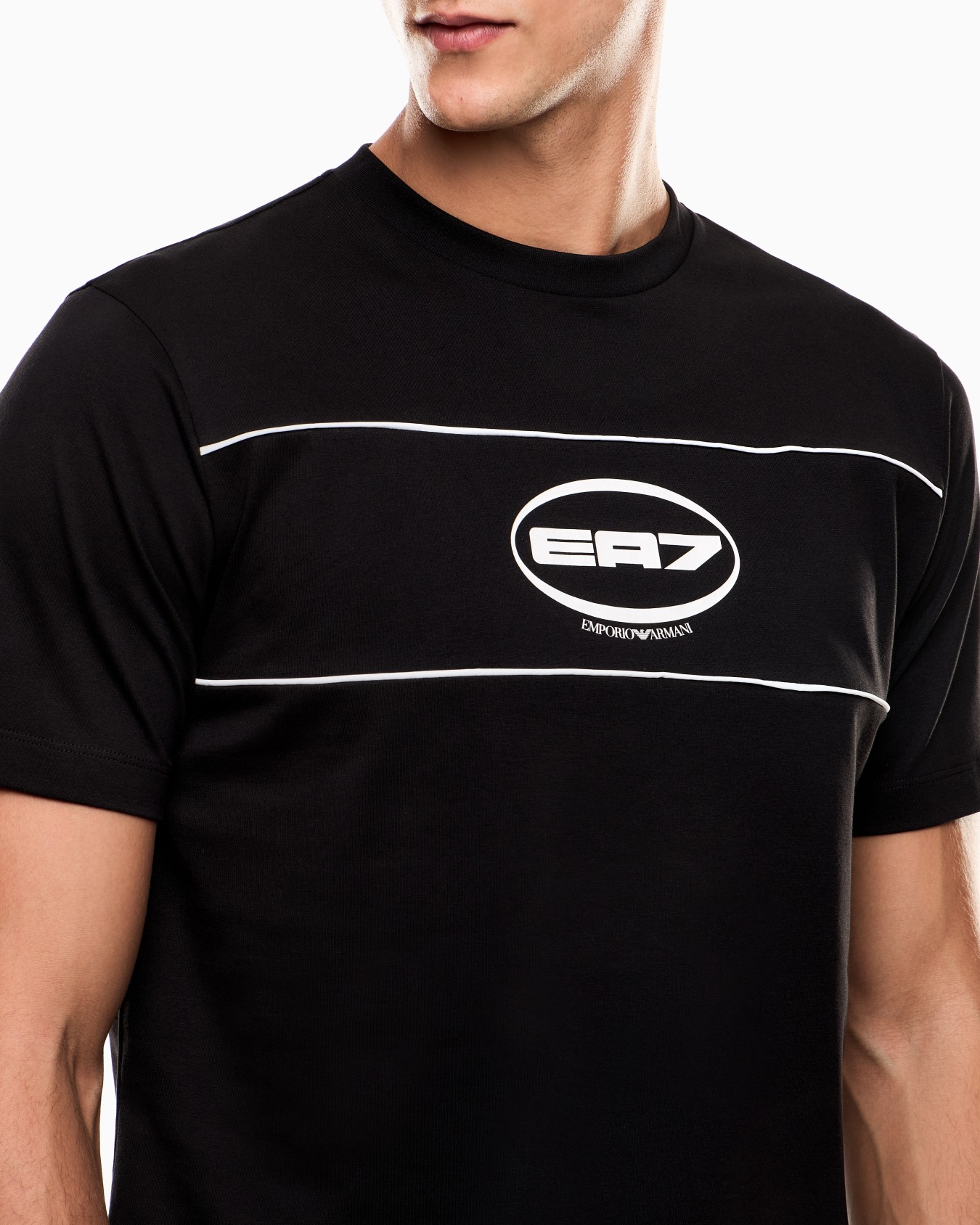 T-shirt girocollo Logo Series in jersey di misto cotone Slide 4