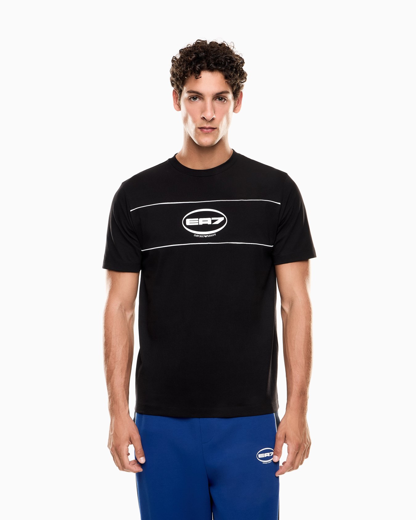 T-shirt girocollo Logo Series in jersey di misto cotone Slide 3