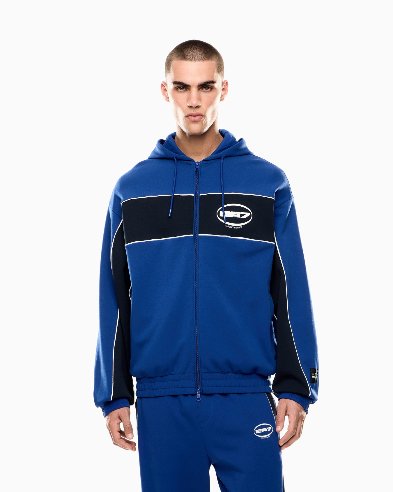Logo Series stretch cotton-blend hooded sweatshirt Slide 3