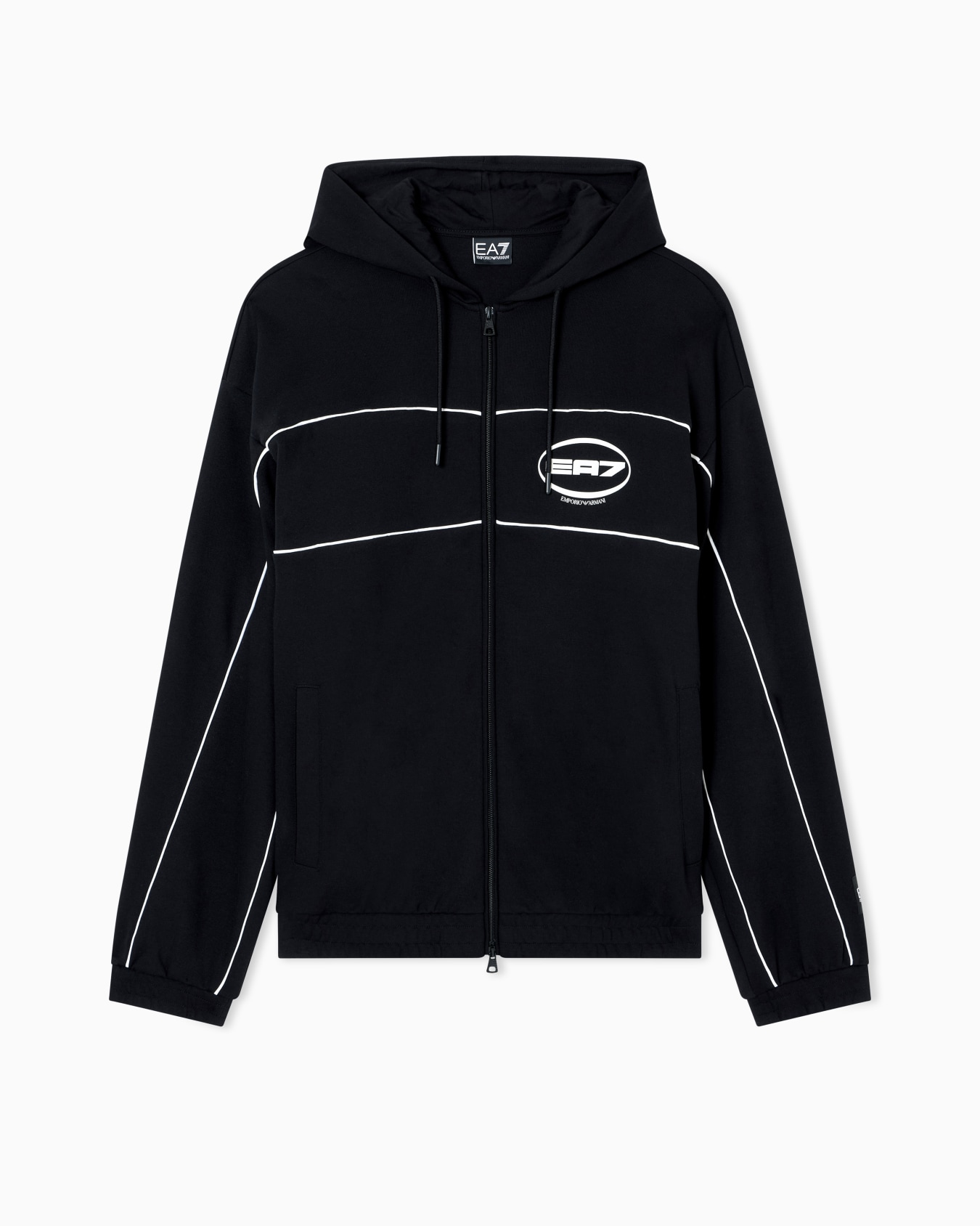 Logo Series stretch cotton-blend hooded sweatshirt Slide 0