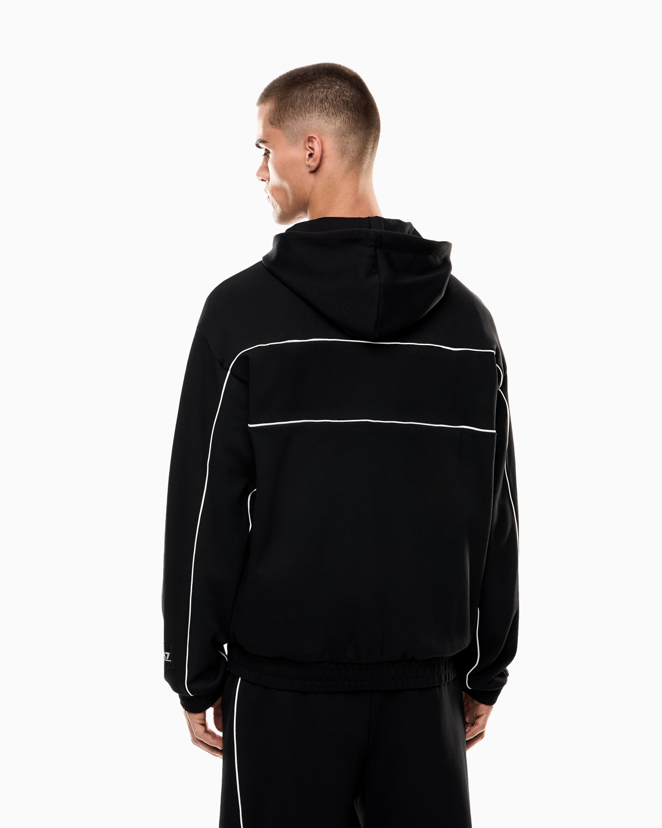 Logo Series stretch cotton-blend hooded sweatshirt Slide 2