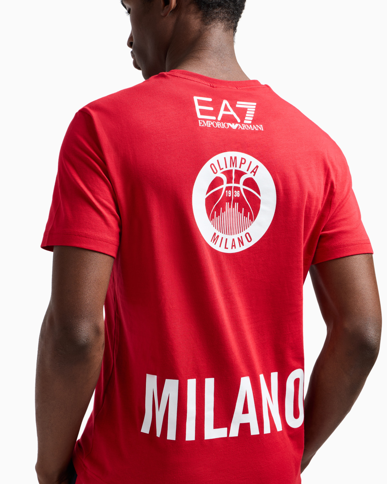 Olimpia Milano T-shirt in cotone con stampa Slide 4