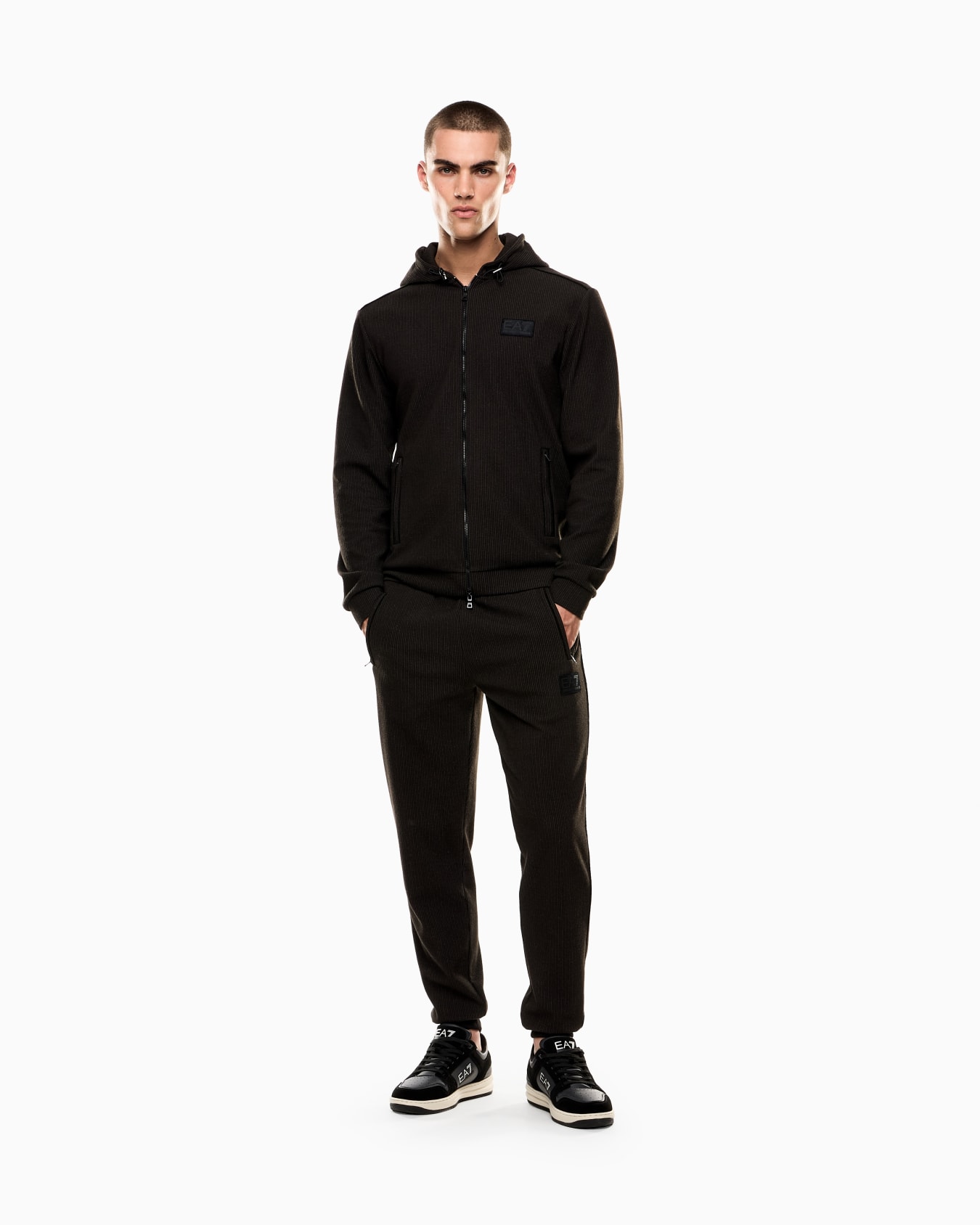 Felpa con cappuccio Lux Identity in misto viscosa stretch Slide 1