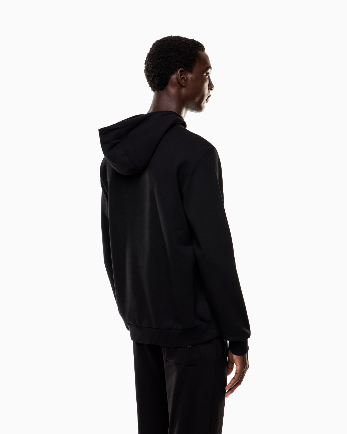 Felpa con cappuccio Logo Series in cotone stretch con maxi logo Slide 2