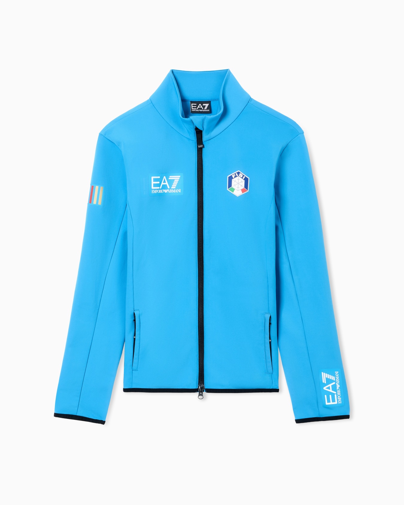 Felpa con zip Collezione FISI in tessuto Powerstretch Slide 0