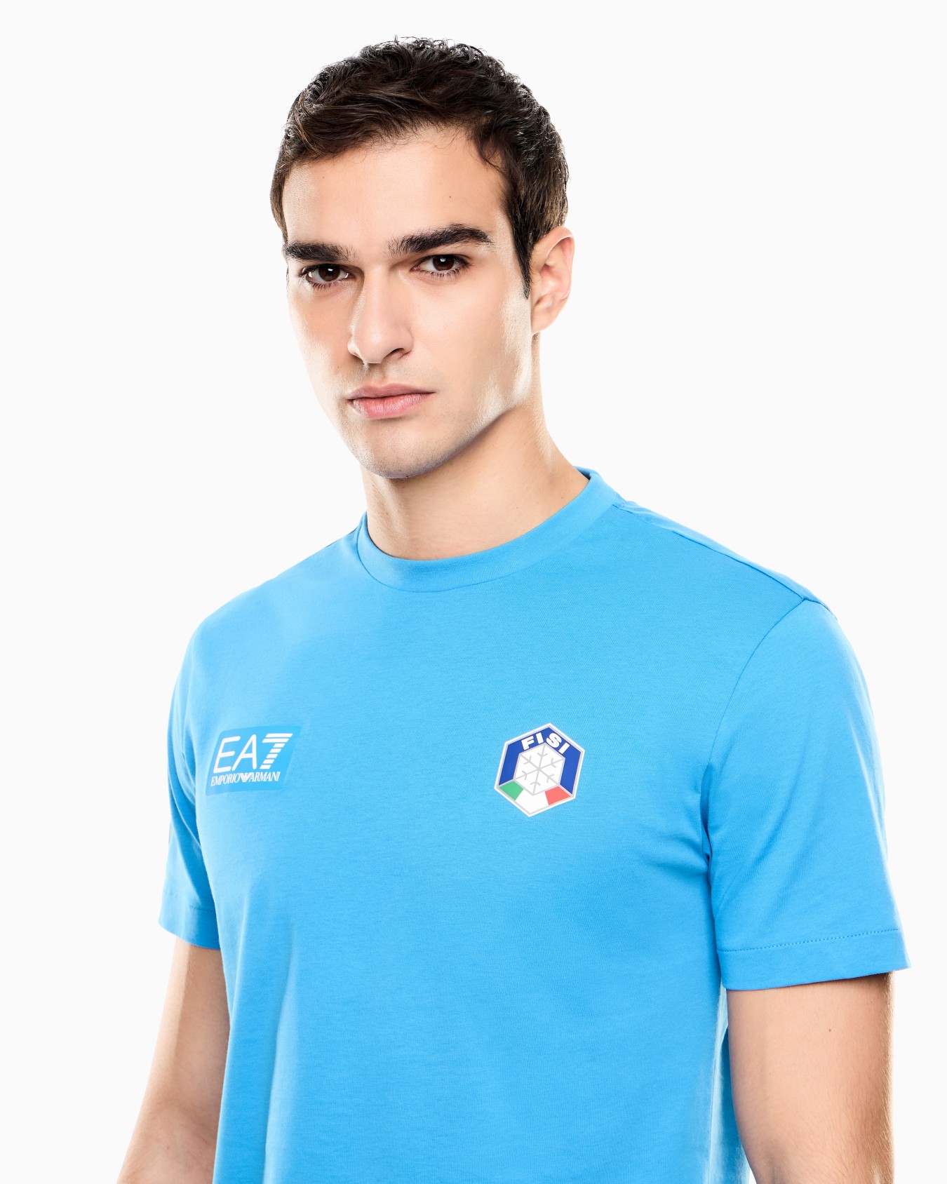 FISI Collection stretch-jersey crew-neck T-shirt Slide 4