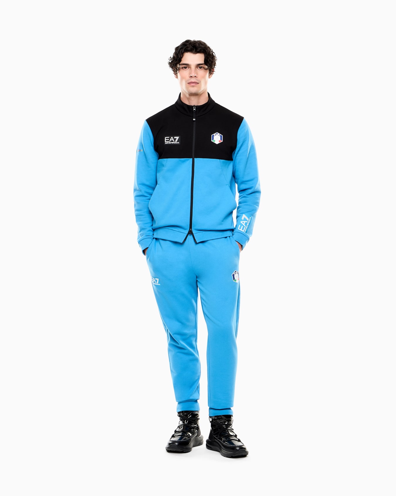 FISI Collection zip-up sweatshirt in Natural VENTUS7 Slide 1