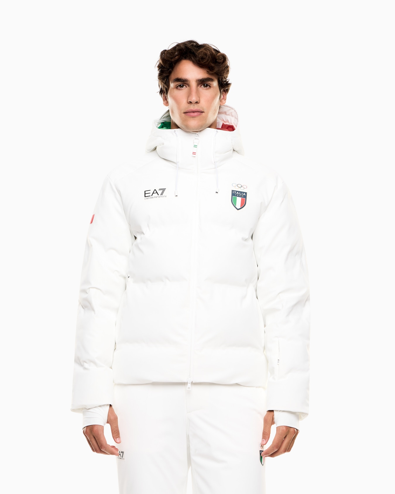 Italia Team Milano Cortina 2026 Ski down jacket in PROTECTUM7 technical fabric with ARDOR7 padding Slide 3