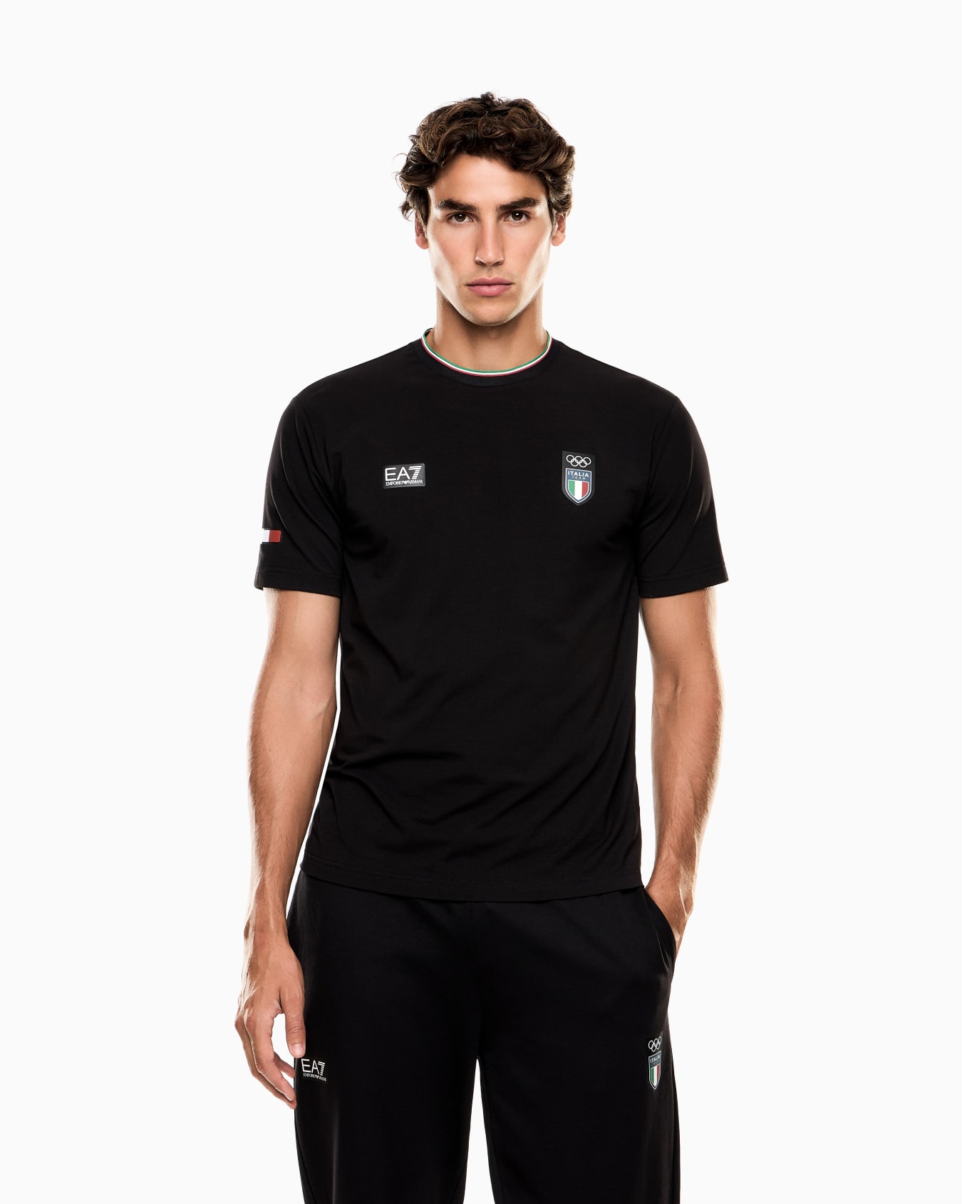 Italia Team Milano Cortina 2026 T-shirt girocollo a manica corta in jersey stretch Slide 3