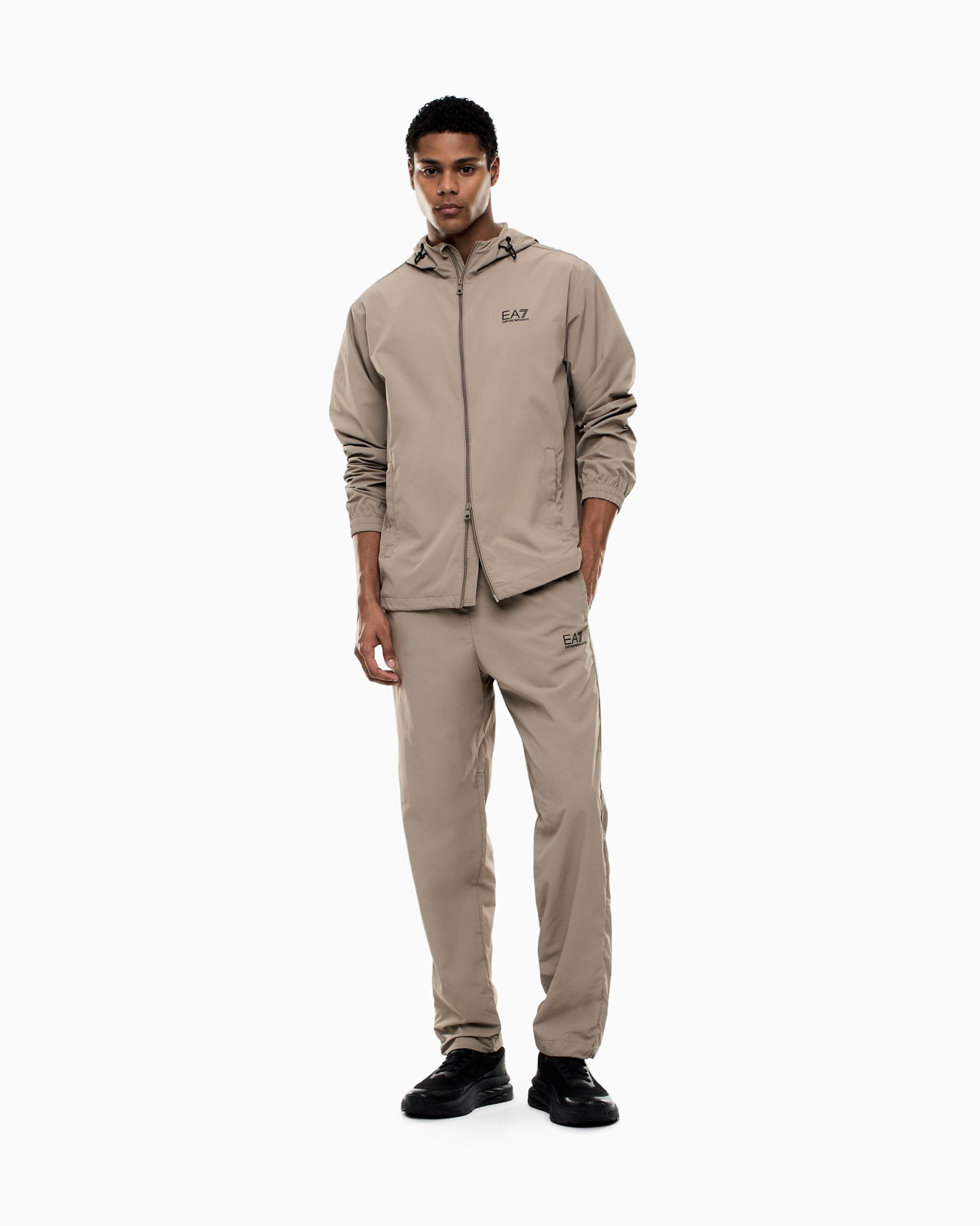 Core Identity nylon hooded sweatshirt Slide 1