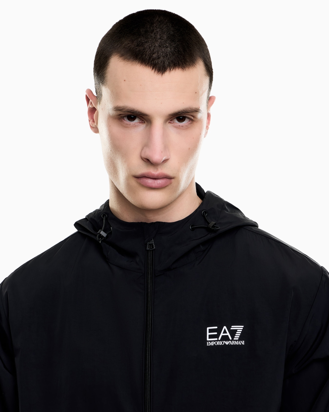 Core Identity nylon hooded sweatshirt Slide 4