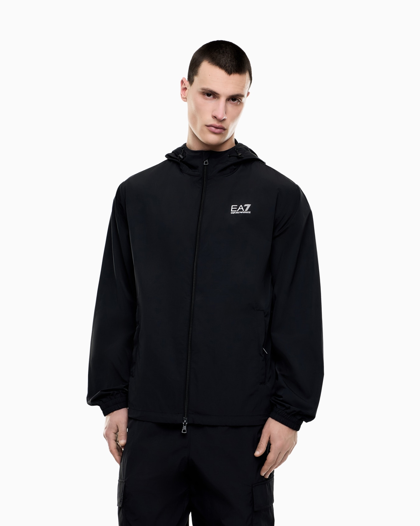Core Identity nylon hooded sweatshirt Slide 3