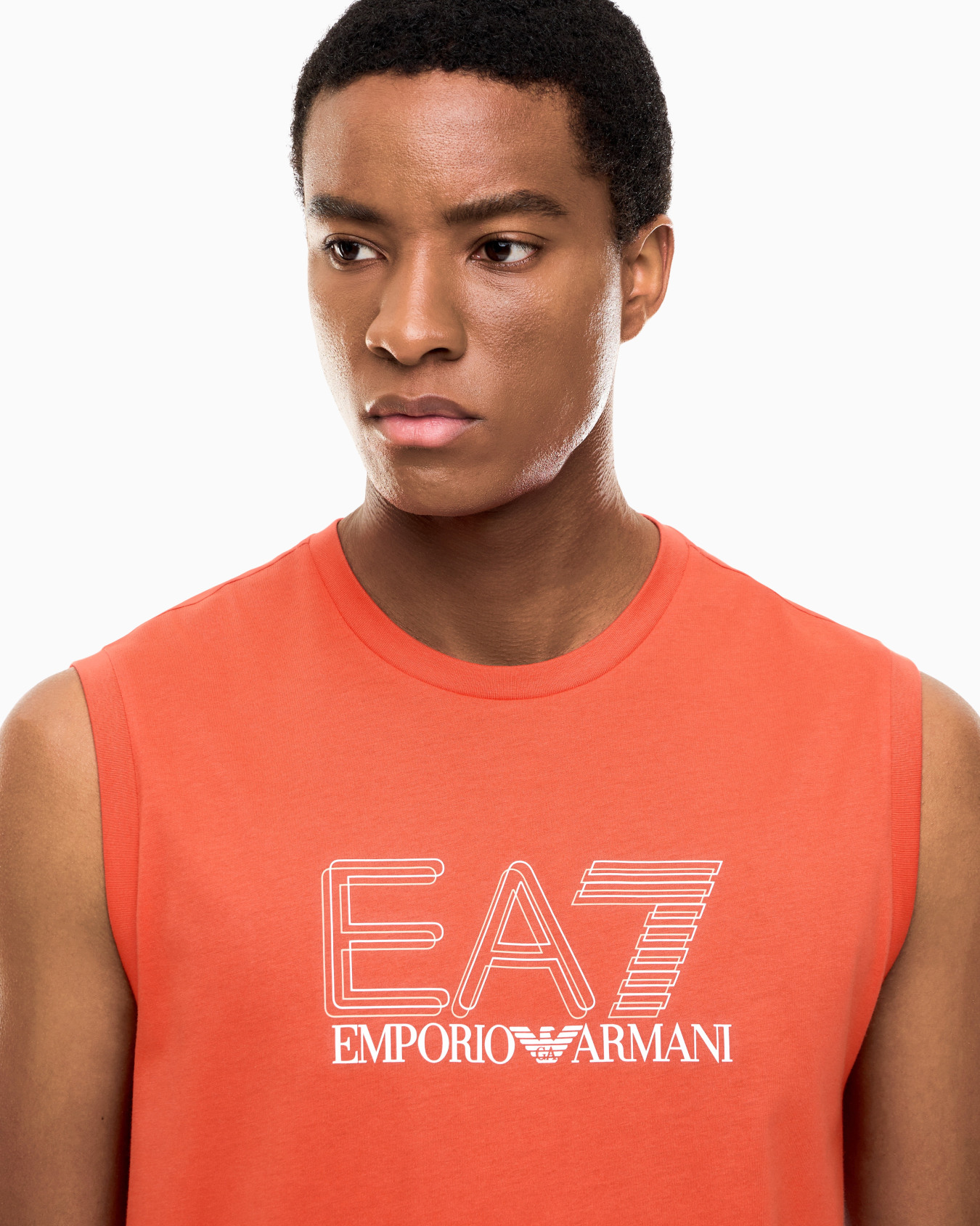 Visibility tank top in cotton jersey Slide 4