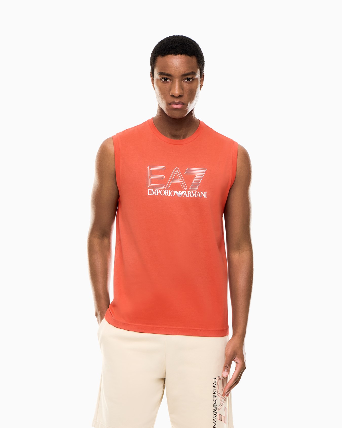 Visibility tank top in cotton jersey Slide 2