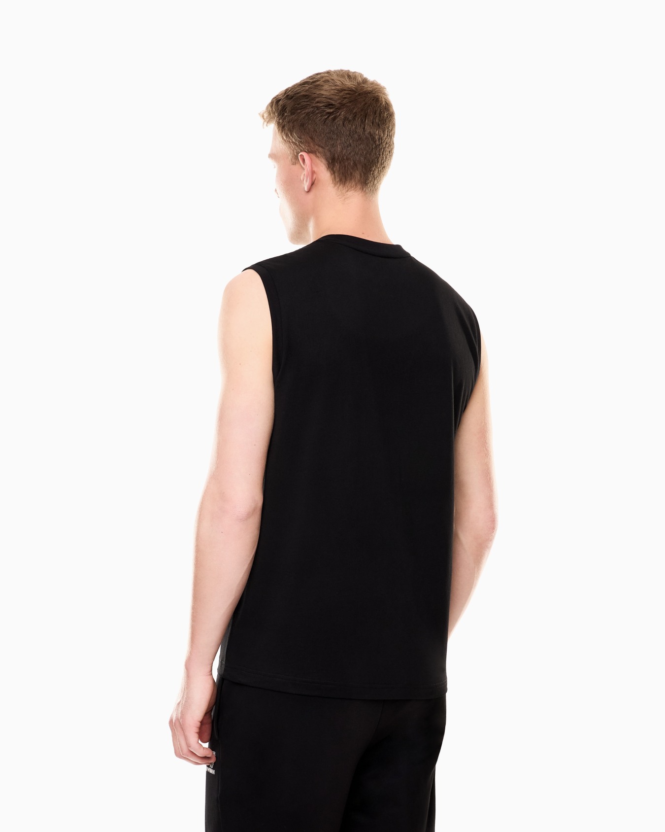 Camiseta de tirantes regular fit en punto de algodón Visibility Diapositiva 2