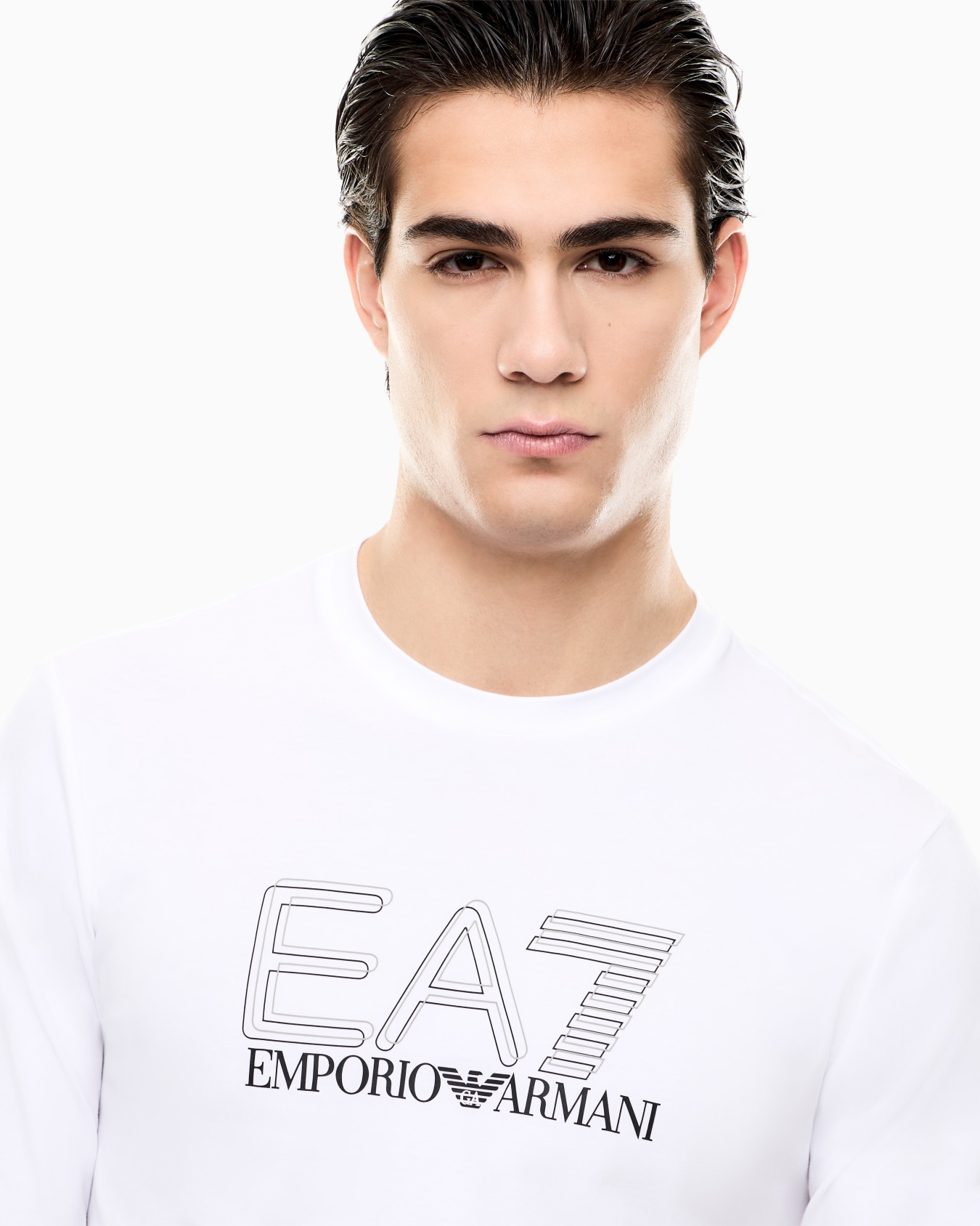 Visibility long-sleeved T-shirt in stretch cotton jersey Slide 4