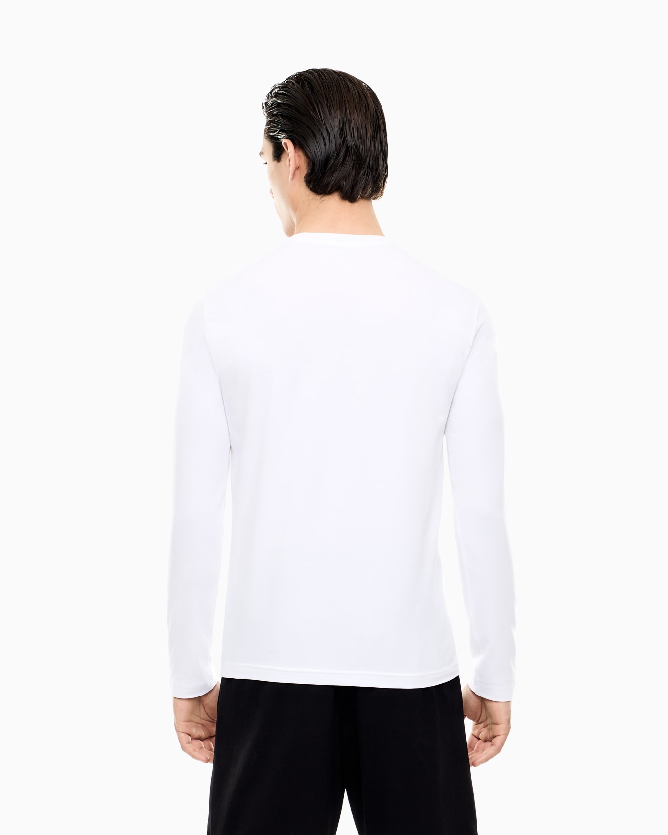Visibility long-sleeved T-shirt in stretch cotton jersey Slide 2