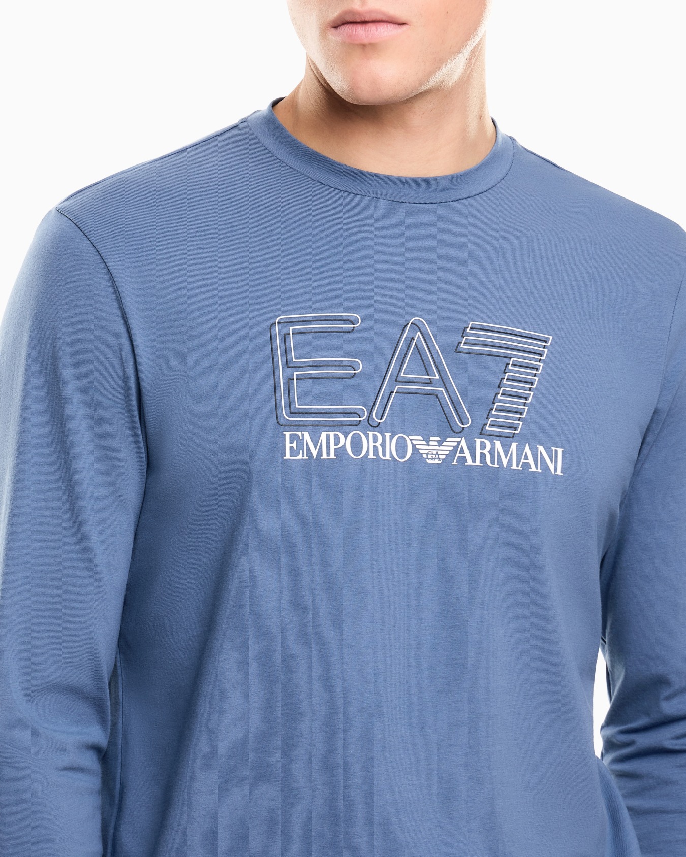 Camiseta de manga larga de punto de algodón elástico Visibility Diapositiva 4