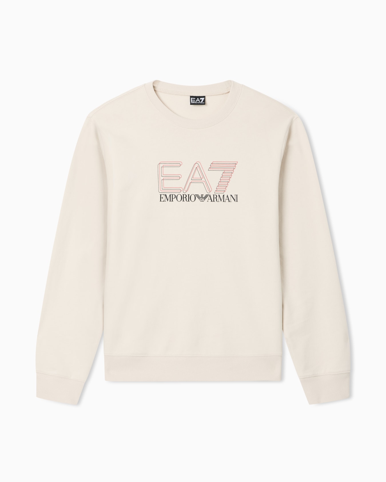 Visibility cotton zip-up sweatshirt with EA7 logo Slide 0