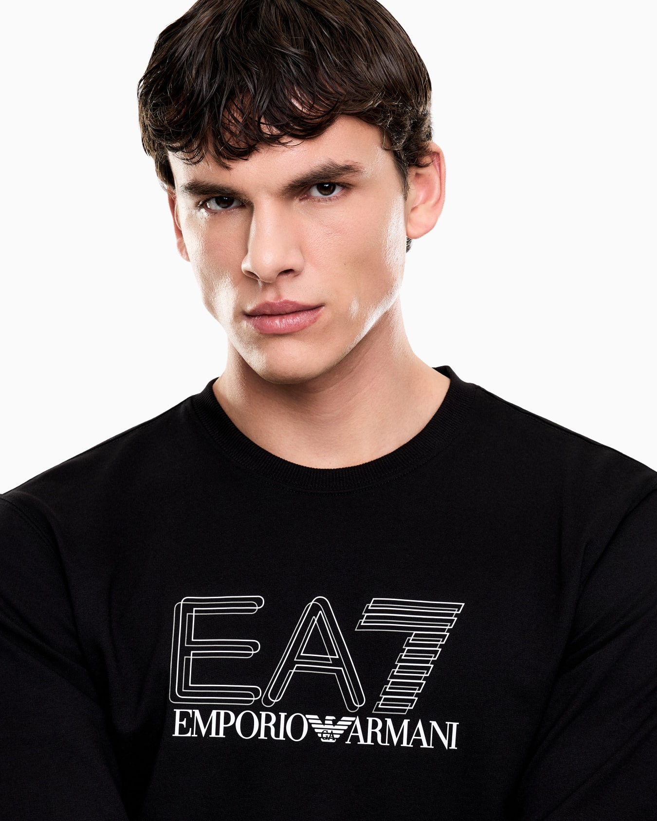 Visibility cotton zip-up sweatshirt with EA7 logo Slide 4