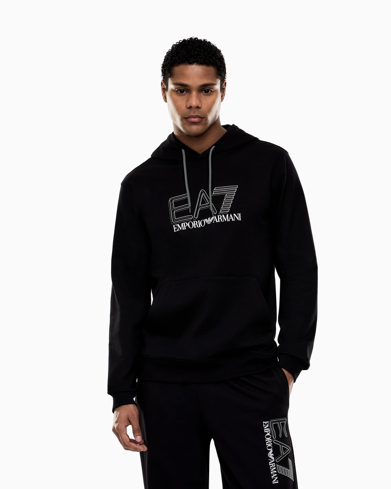 フード付きスウェットシャツ ピュアコットン スライドする 3