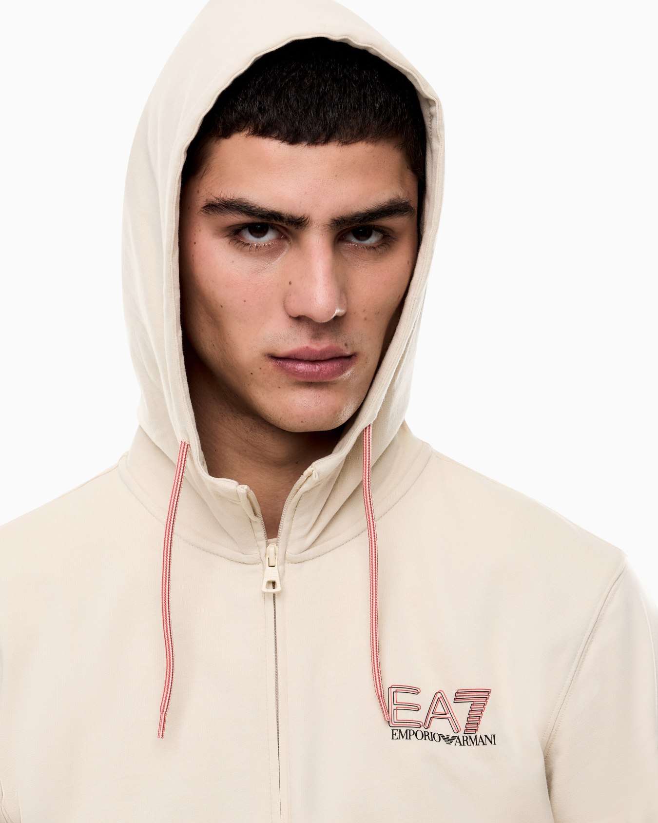Pure cotton zip-up sweatshirt Slide 4