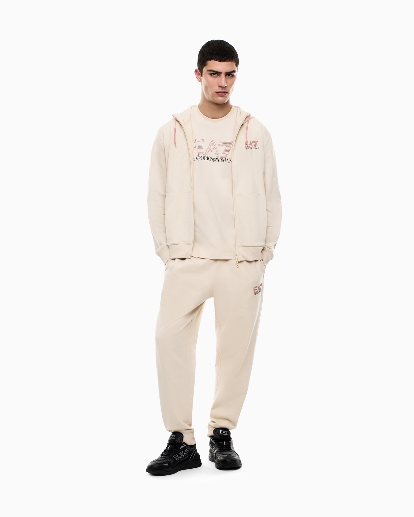 Pure cotton zip-up sweatshirt Slide 1
