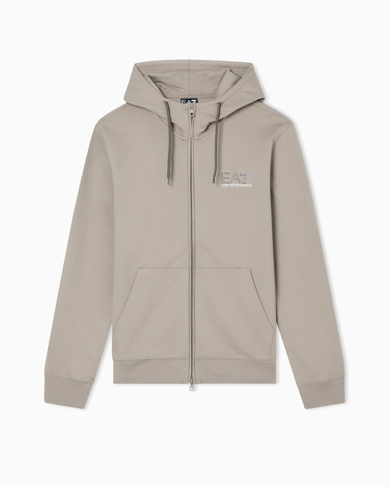 Visibility cotton hooded, zip-up sweatshirt  Slide 0