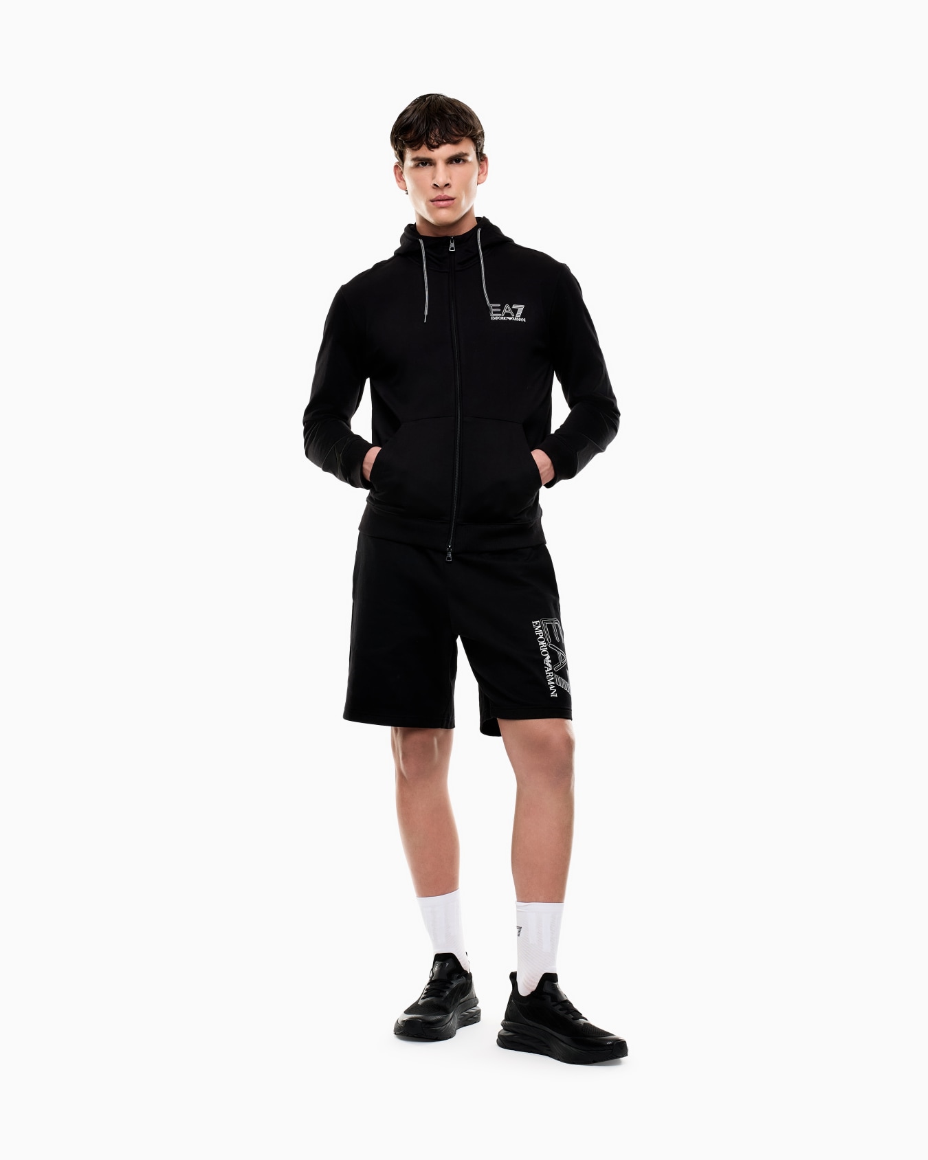 Pure cotton zip-up sweatshirt Slide 2