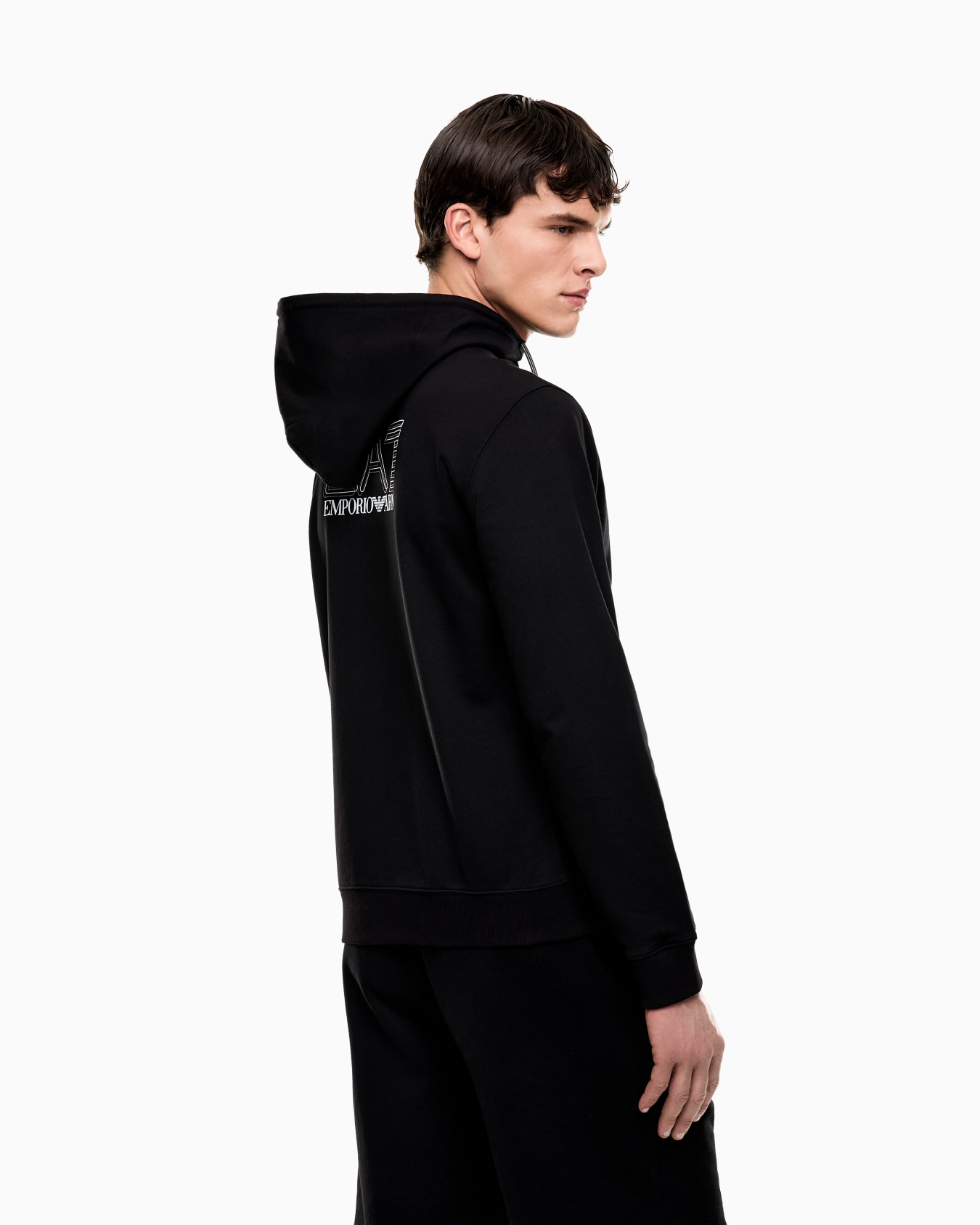 Pure cotton zip-up sweatshirt Slide 3