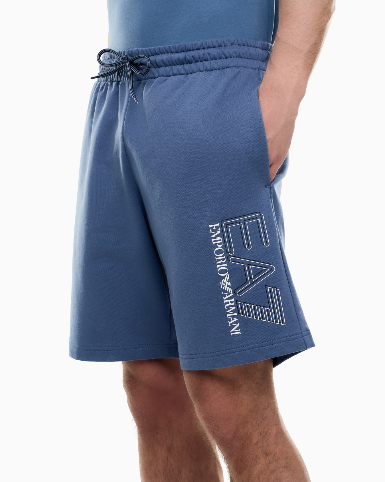 Shorts in Jersey con Logo Laterale Slide 4