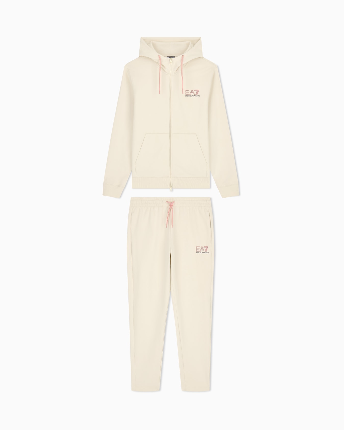 Pure cotton tracksuit with hood Slide 0