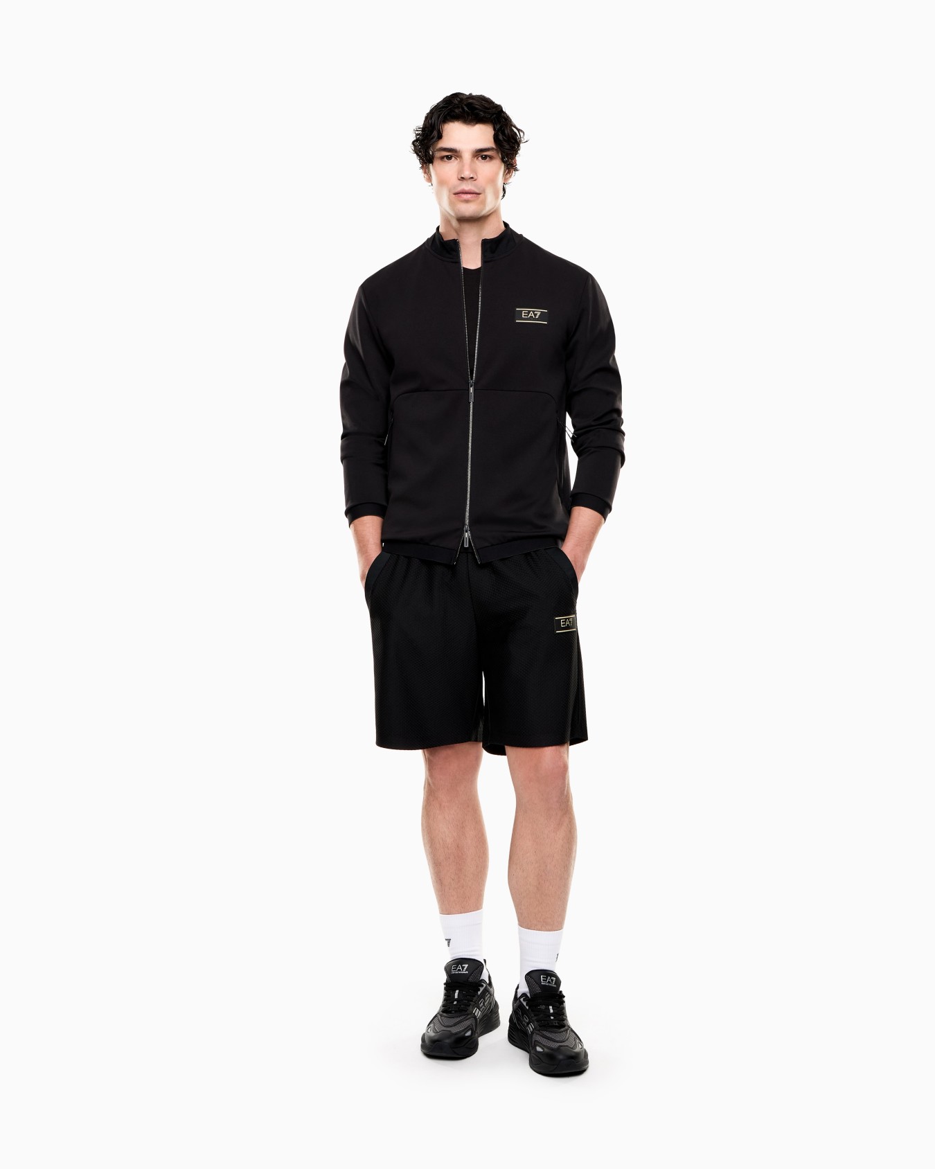 Stretch viscose-blend sweatshirt Slide 1