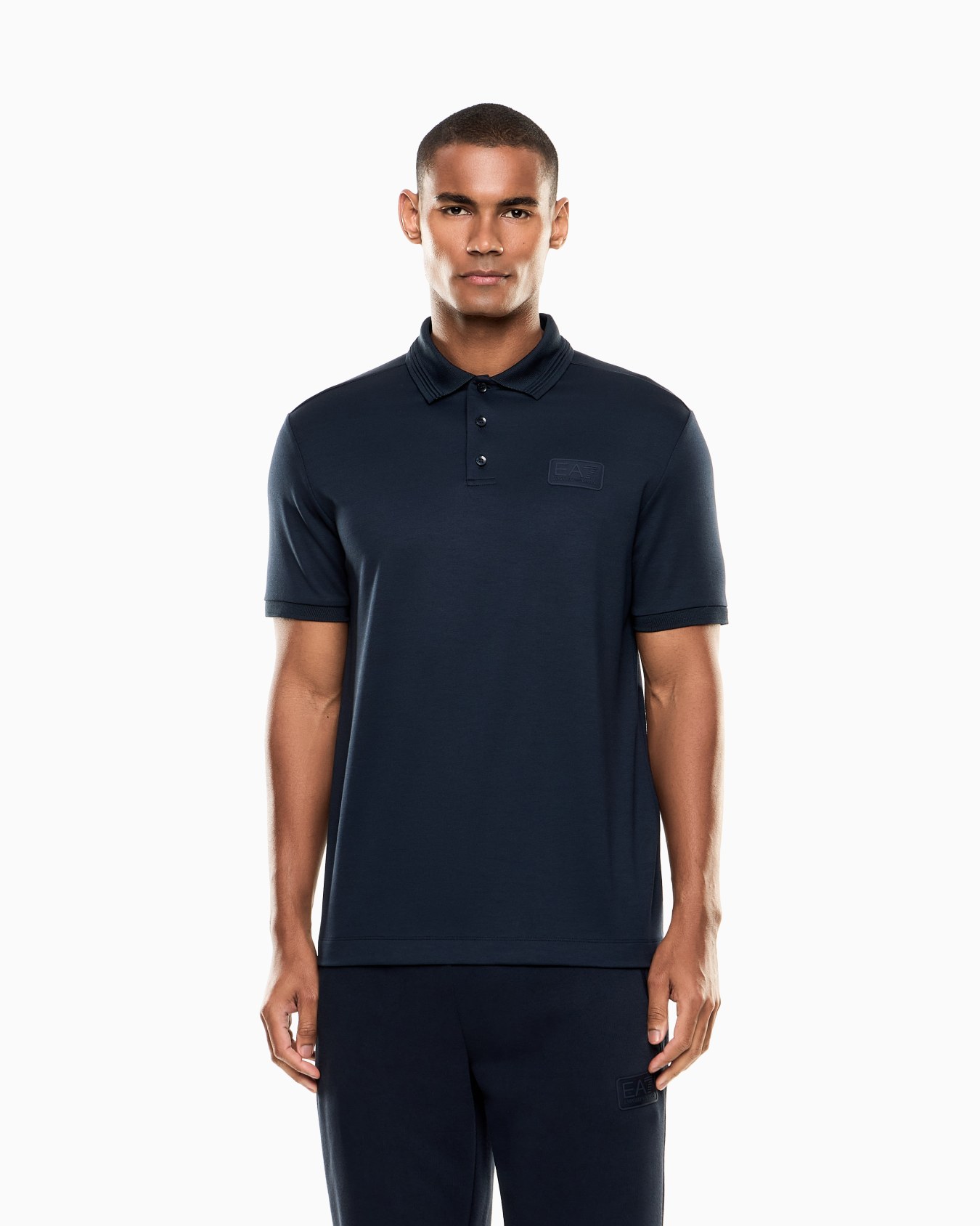 Lux Identity modal-blend polo shirt Slide 3