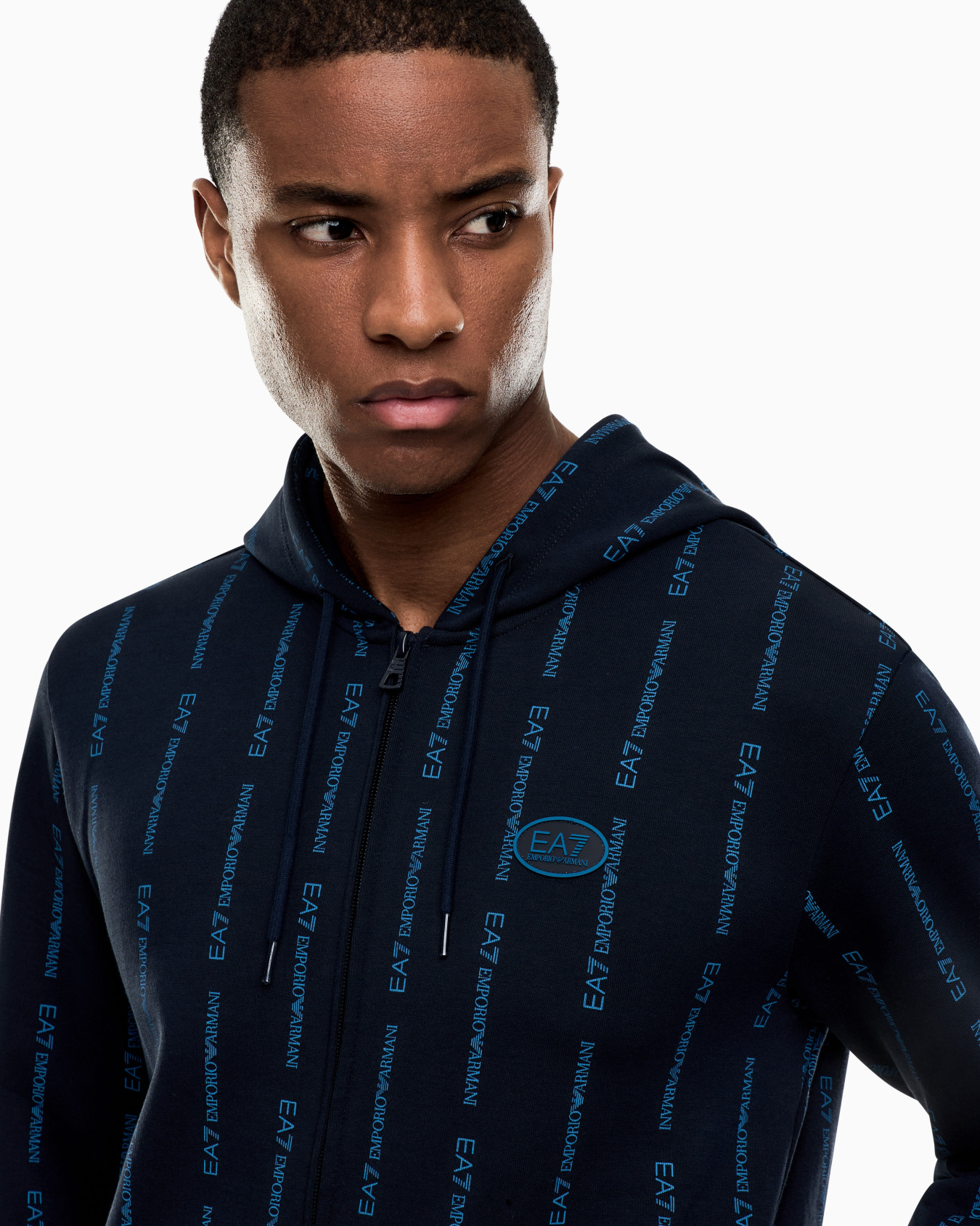 Graphic Series cotton-blend hooded zip-up sweatshirt Slide 4