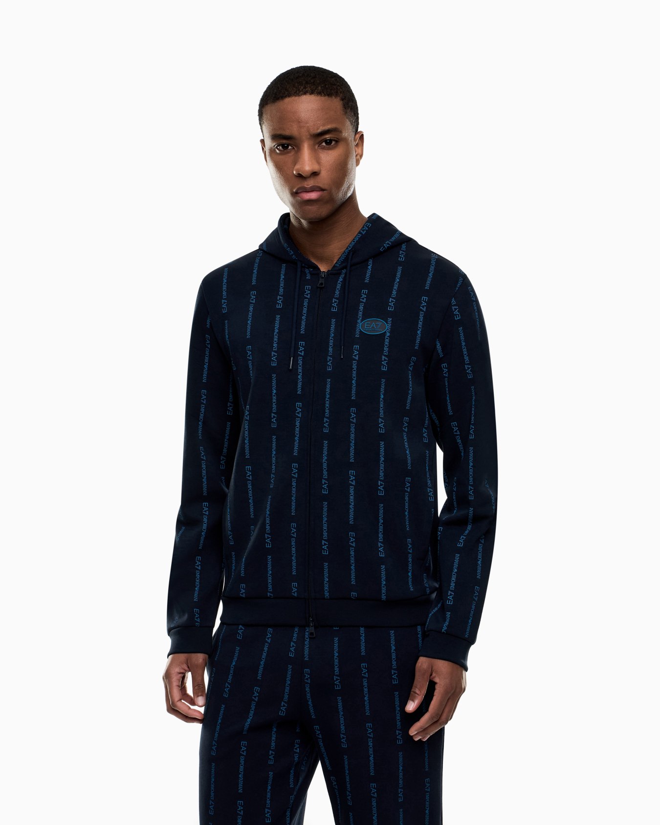 Graphic Series cotton-blend hooded zip-up sweatshirt Slide 3