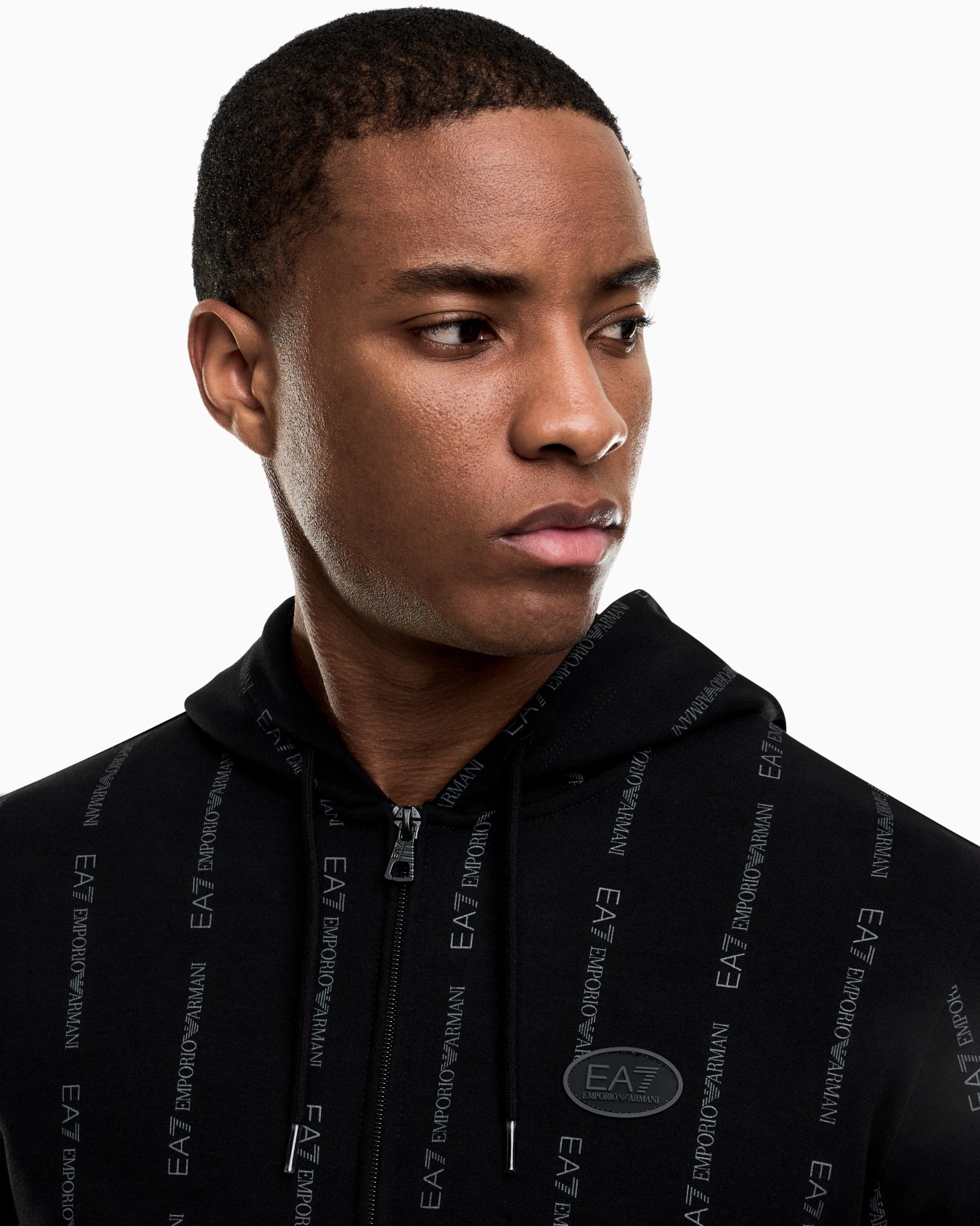 Graphic Series cotton-blend hooded zip-up sweatshirt Slide 4