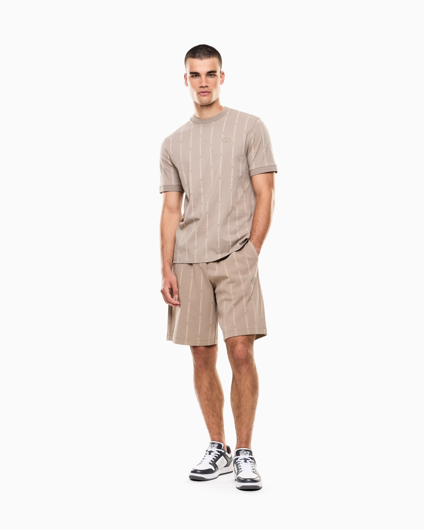 Graphic Series cotton-blend Bermuda shorts Slide 1