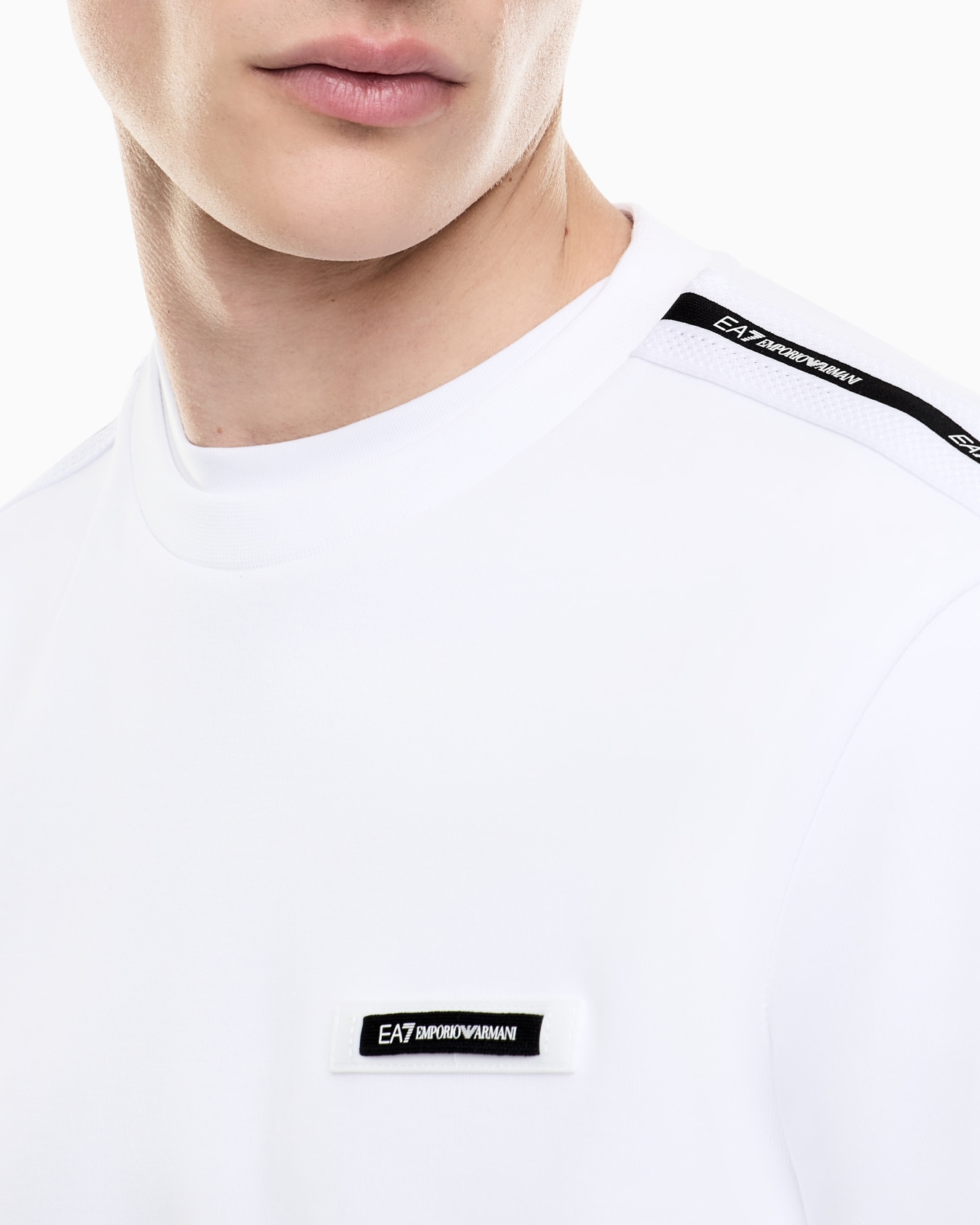 Sudadera en interlock de mezcla de algodón Logo Series Diapositiva 4